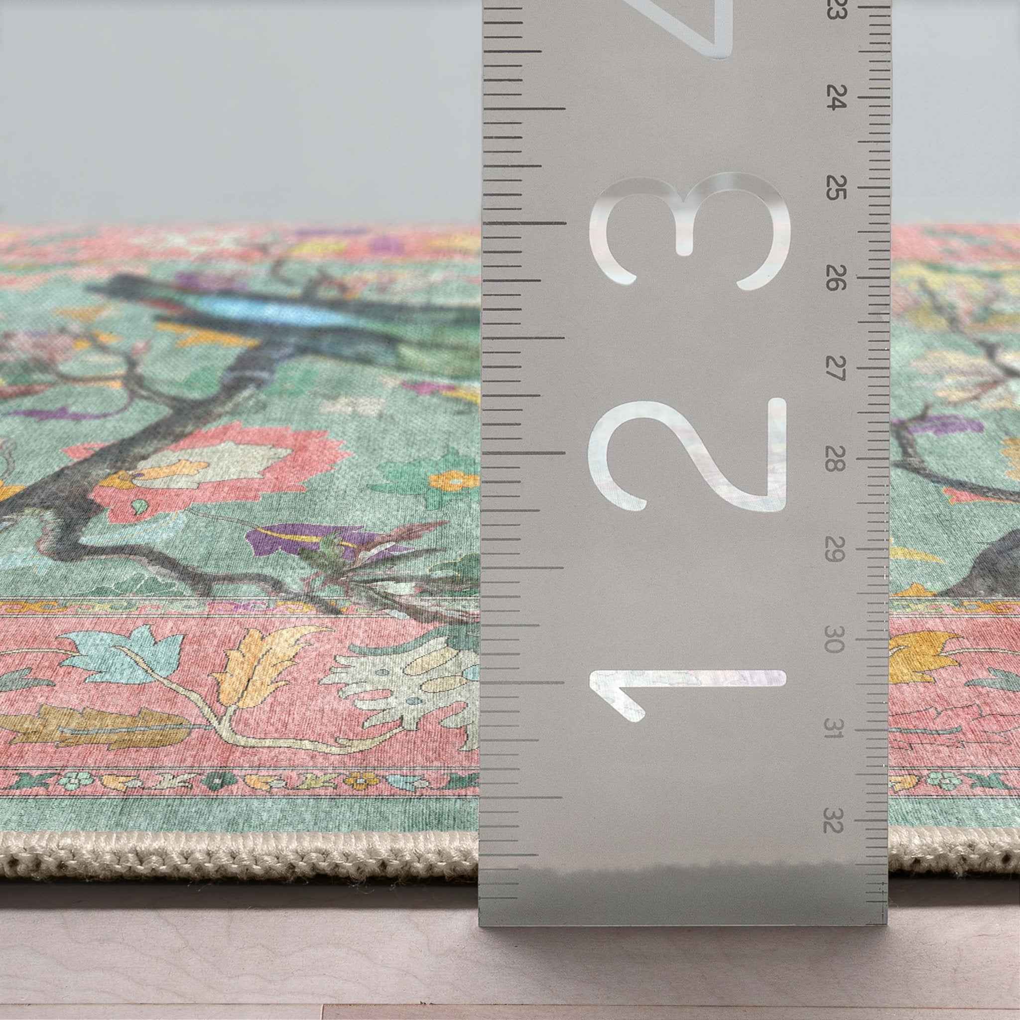 Apollo Botanical Birds Ushak Tropical Green Multi Color Rug Perfect for Living Room, Dining Room, Bedroom and Kitchen Well Woven