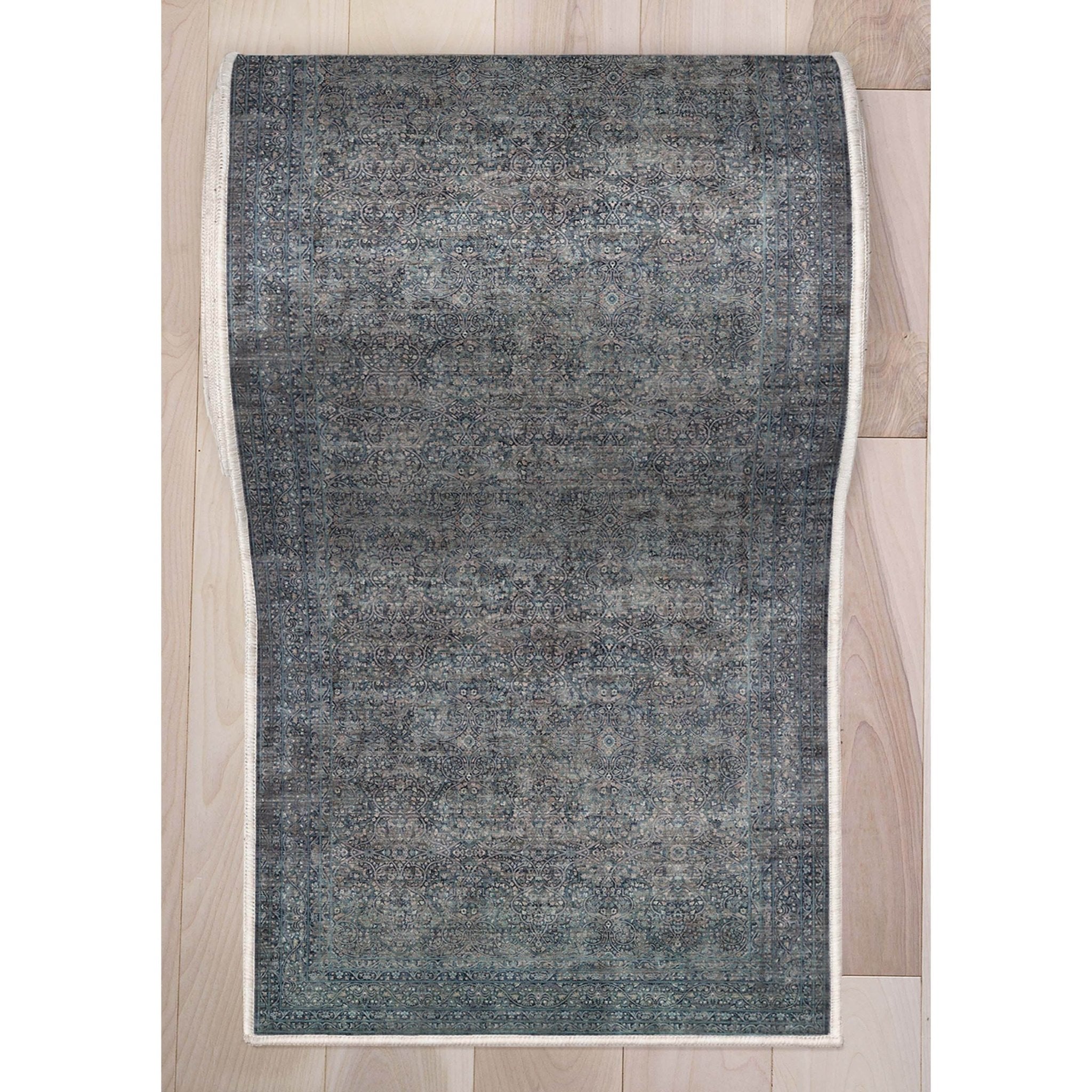 Custom Size Runner Juliette Vintage Persian Oriental Blue Choose Your Width x Choose Your Length Hallway Runner Rug Well Woven