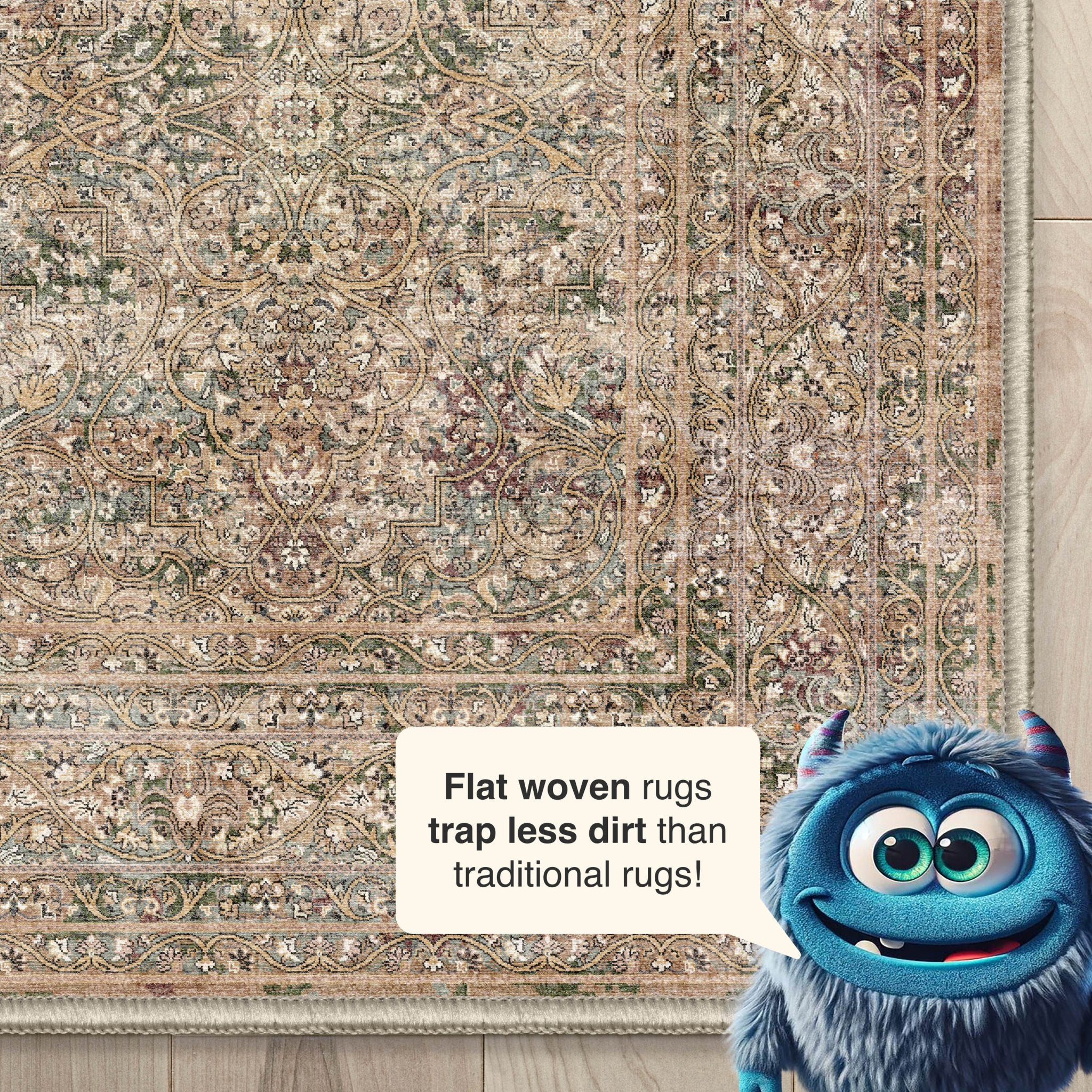 Custom Size Runner Juliette Vintage Persian Oriental Beige Choose Your Width x Choose Your Length Hallway Runner Rug Well Woven