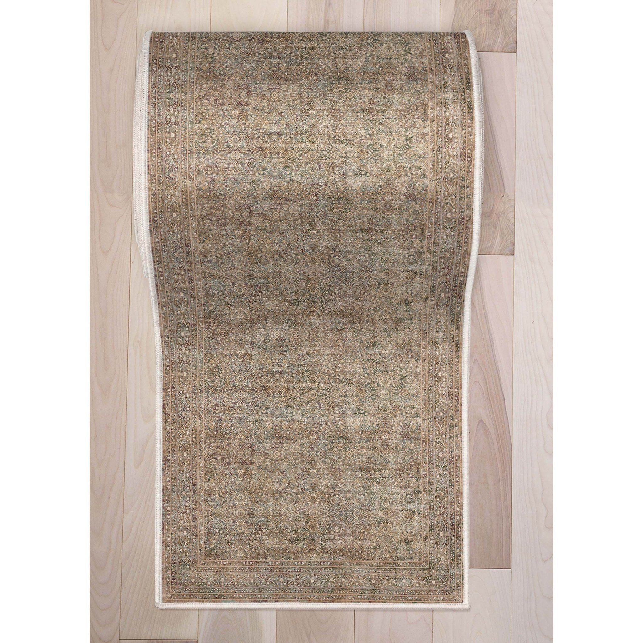 Custom Size Runner Juliette Vintage Persian Oriental Beige Choose Your Width x Choose Your Length Hallway Runner Rug Well Woven