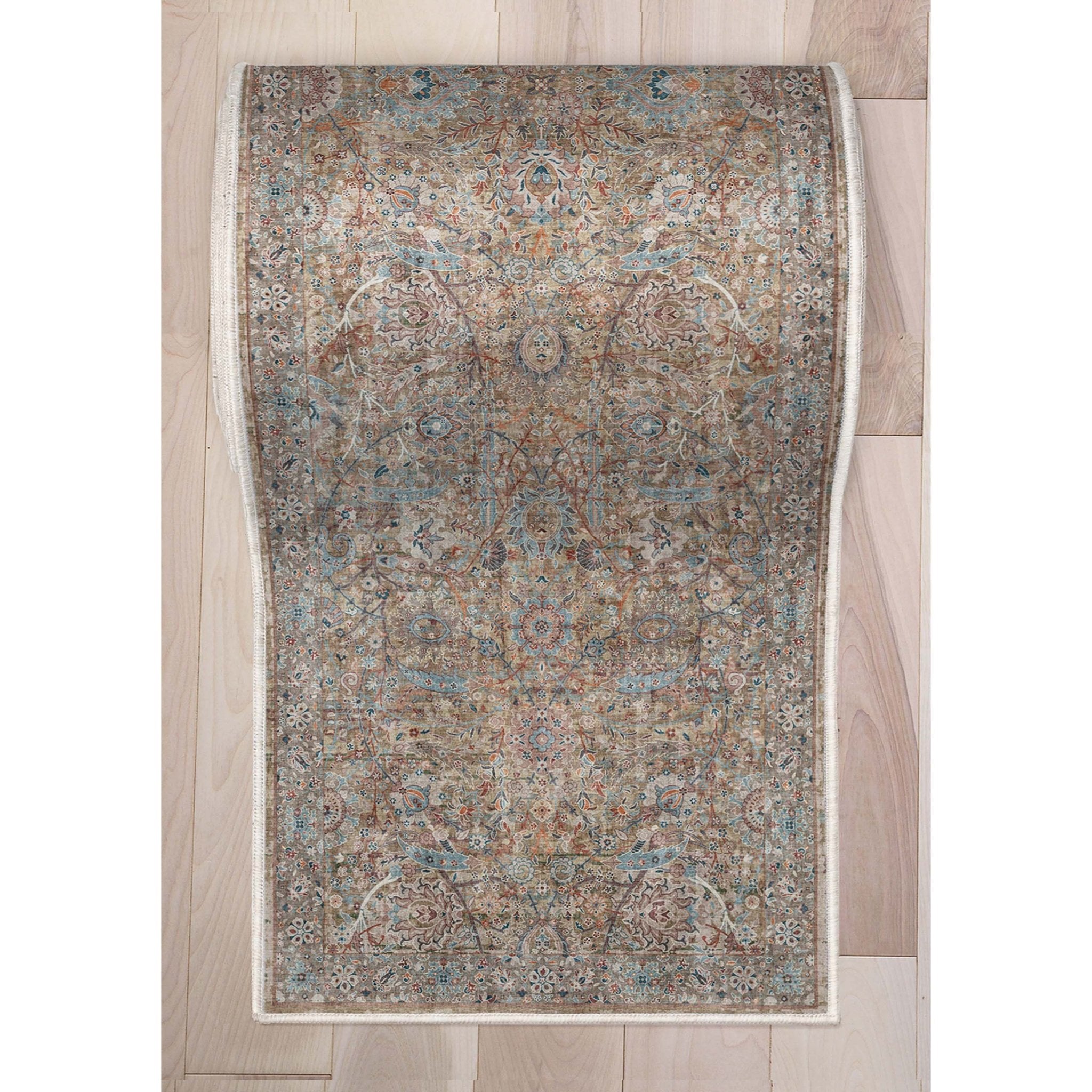 Custom Size Runner Emilia Vintage Persian Oriental Blue Choose Your Width x Choose Your Length Hallway Runner Rug Well Woven