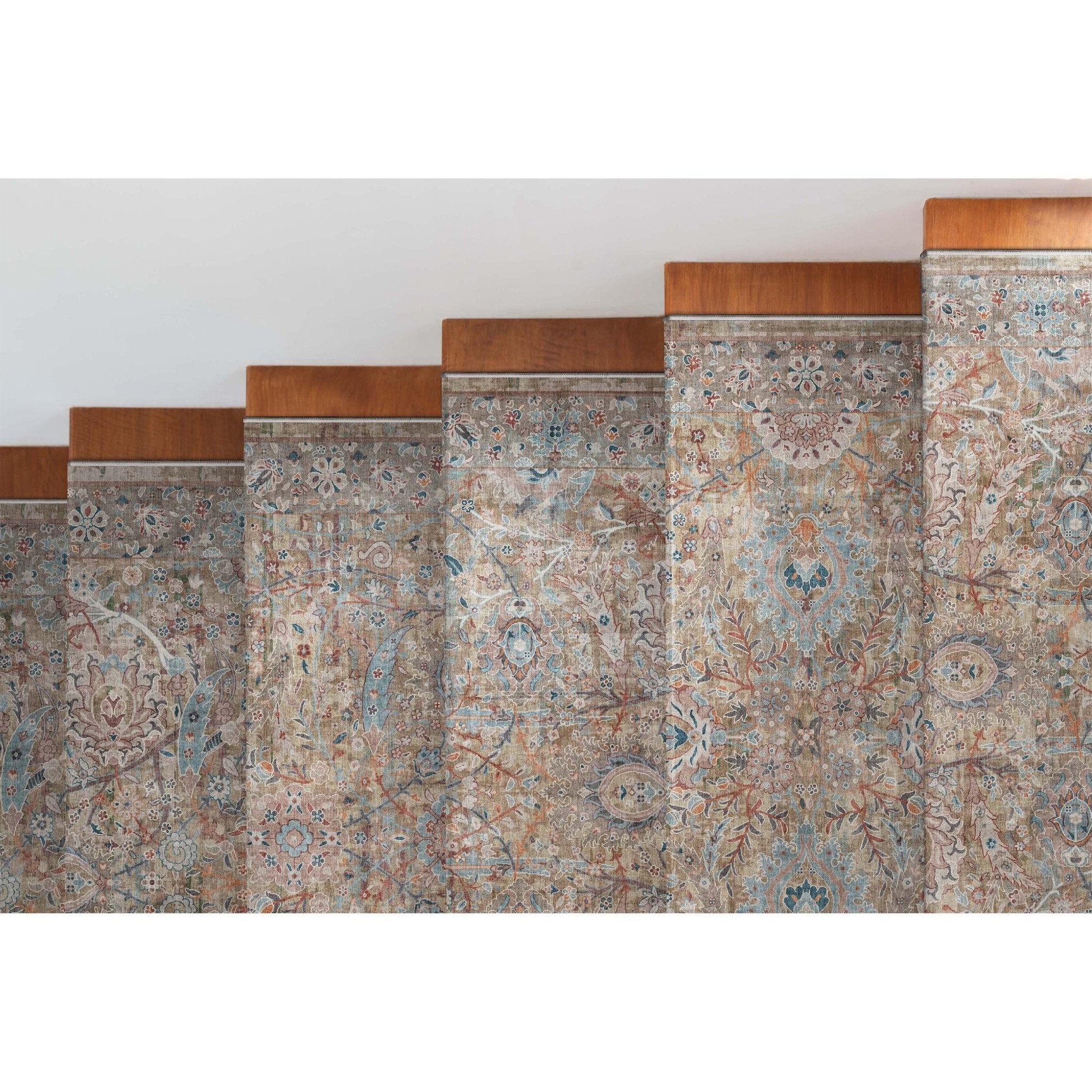 Custom Size Runner Emilia Vintage Persian Oriental Blue Choose Your Width x Choose Your Length Hallway Runner Rug Well Woven