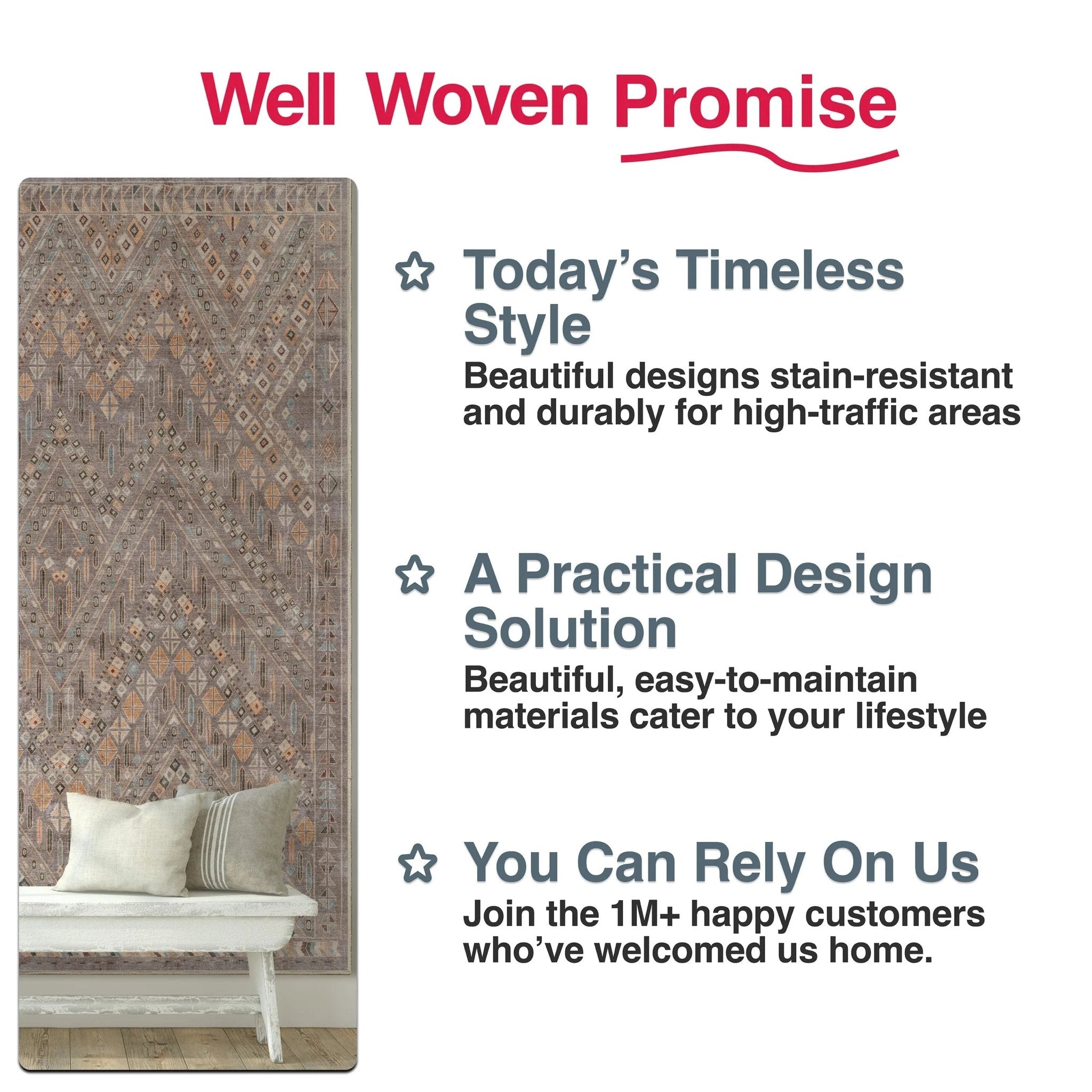 Anya Vintage Tribal Chevron Grey Flat-Weave Rug Well Woven