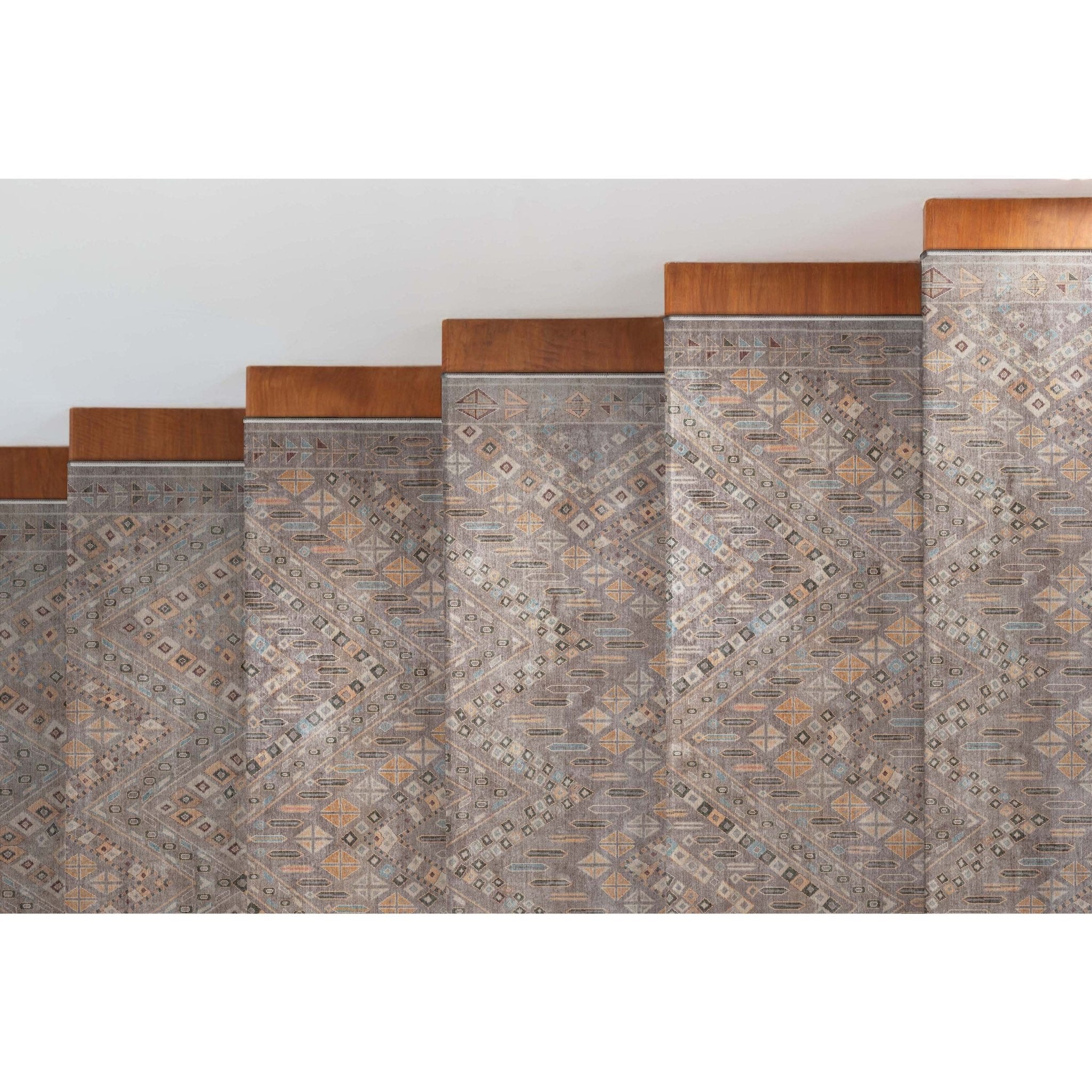 Custom Size Runner Anya Vintage Tribal Grey Choose Your Width x Choose Your Length Hallway Runner Rug Well Woven