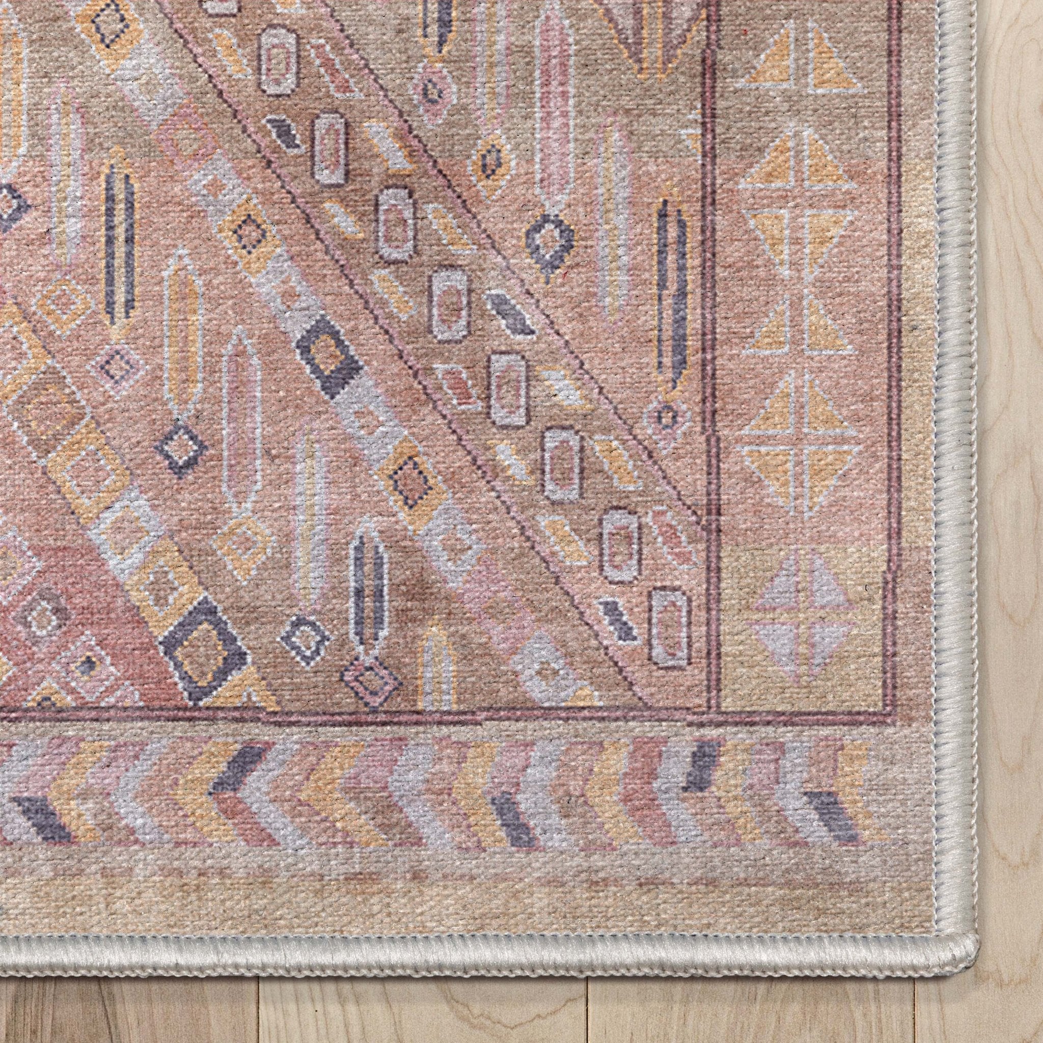 Custom Size Runner Anya Vintage Tribal Red Choose Your Width x Choose Your Length Hallway Runner Rug Well Woven