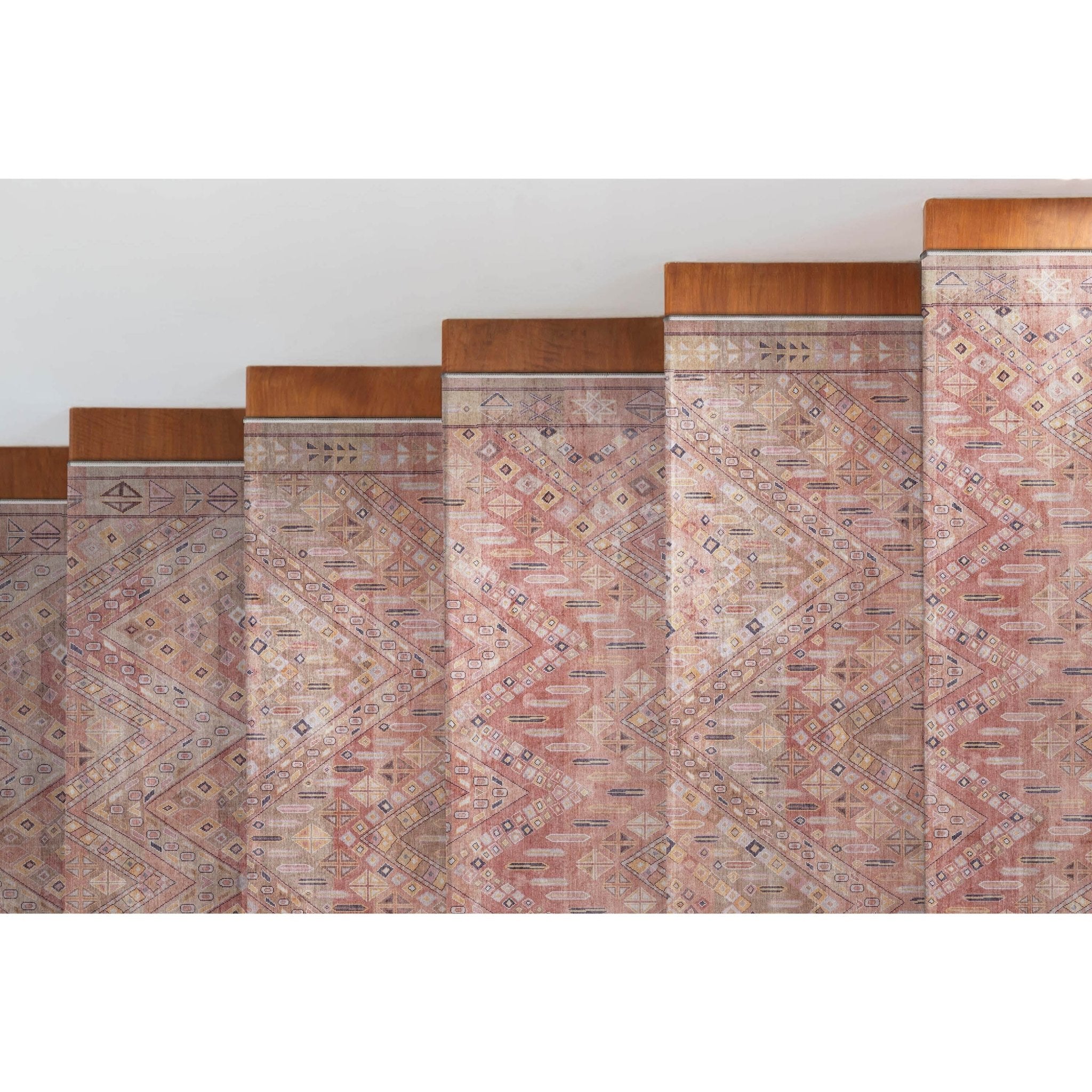 Custom Size Runner Anya Vintage Tribal Red Choose Your Width x Choose Your Length Hallway Runner Rug Well Woven