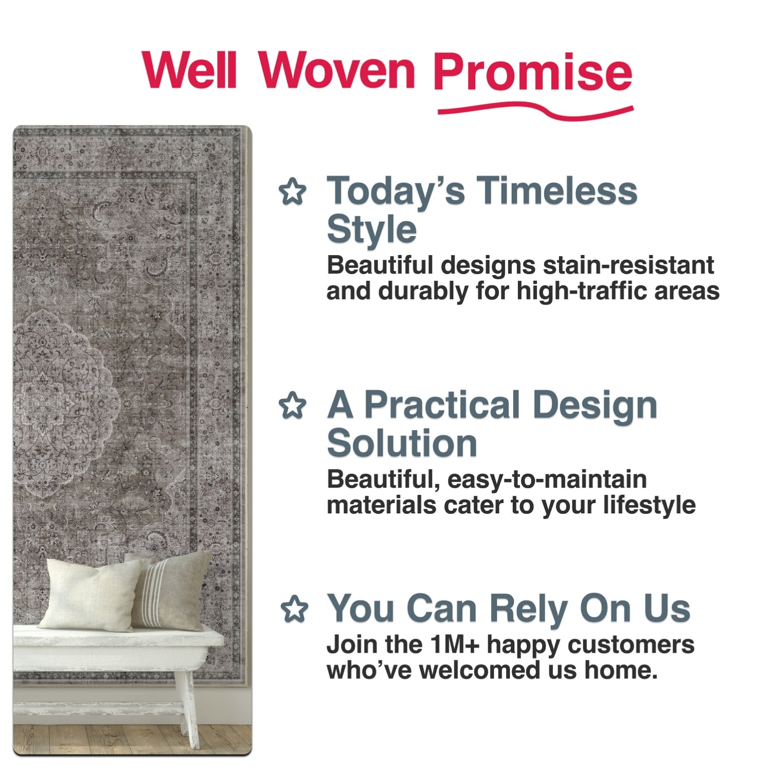 Odette Vintage Persian Oriental Flat-Weave Rug