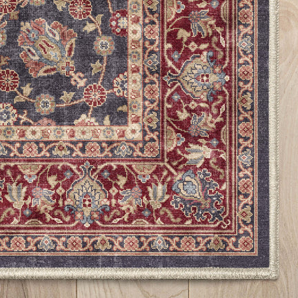Rome Vintage Oriental Floral Flat-Weave Rug