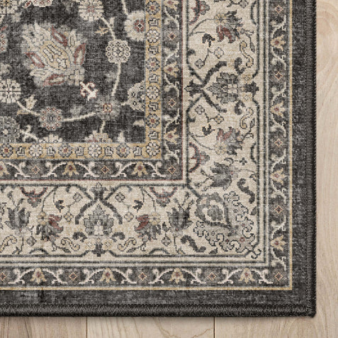 Rome Vintage Oriental Floral Flat-Weave Rug