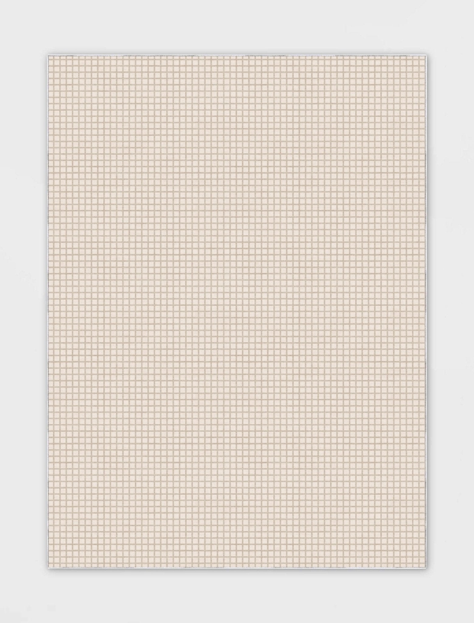 Ulfred Custom Rug - Monochrome Grid , Low Pile, Easy  Clean, Personalized Sizes - Well Woven - cream rug overhead