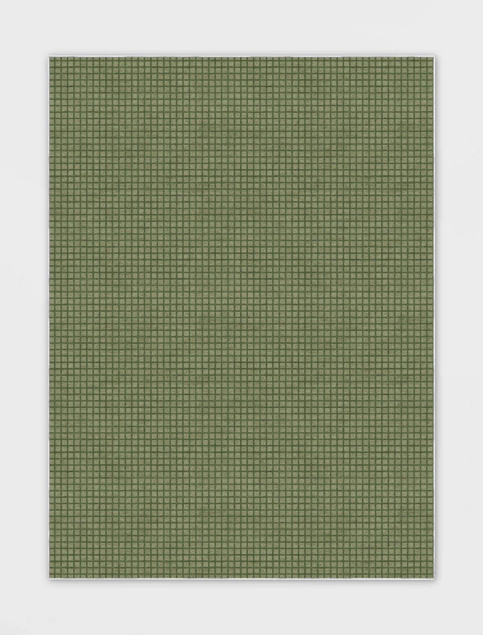Ulfred Custom Rug - Monochrome Grid , Low Pile, Easy  Clean, Personalized Sizes - Well Woven - green rug overhead