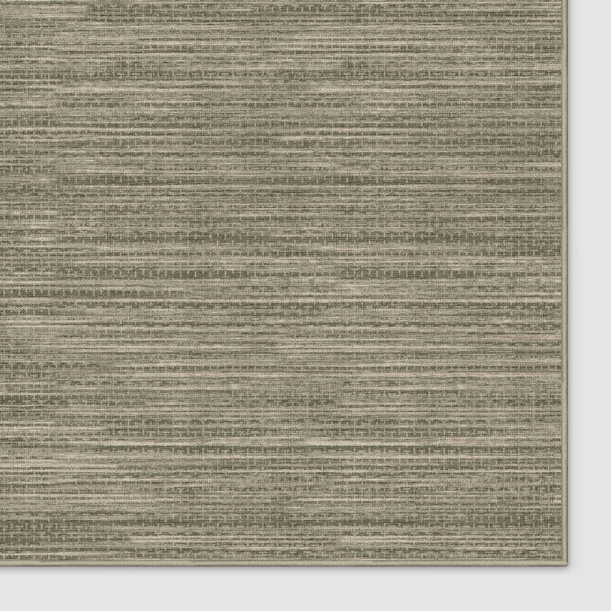Edwin Custom Rug - Monochrome Striation , Flat Pile, Easy  Clean, Customizable for Your Space - Well Woven - Beige rug corner on white