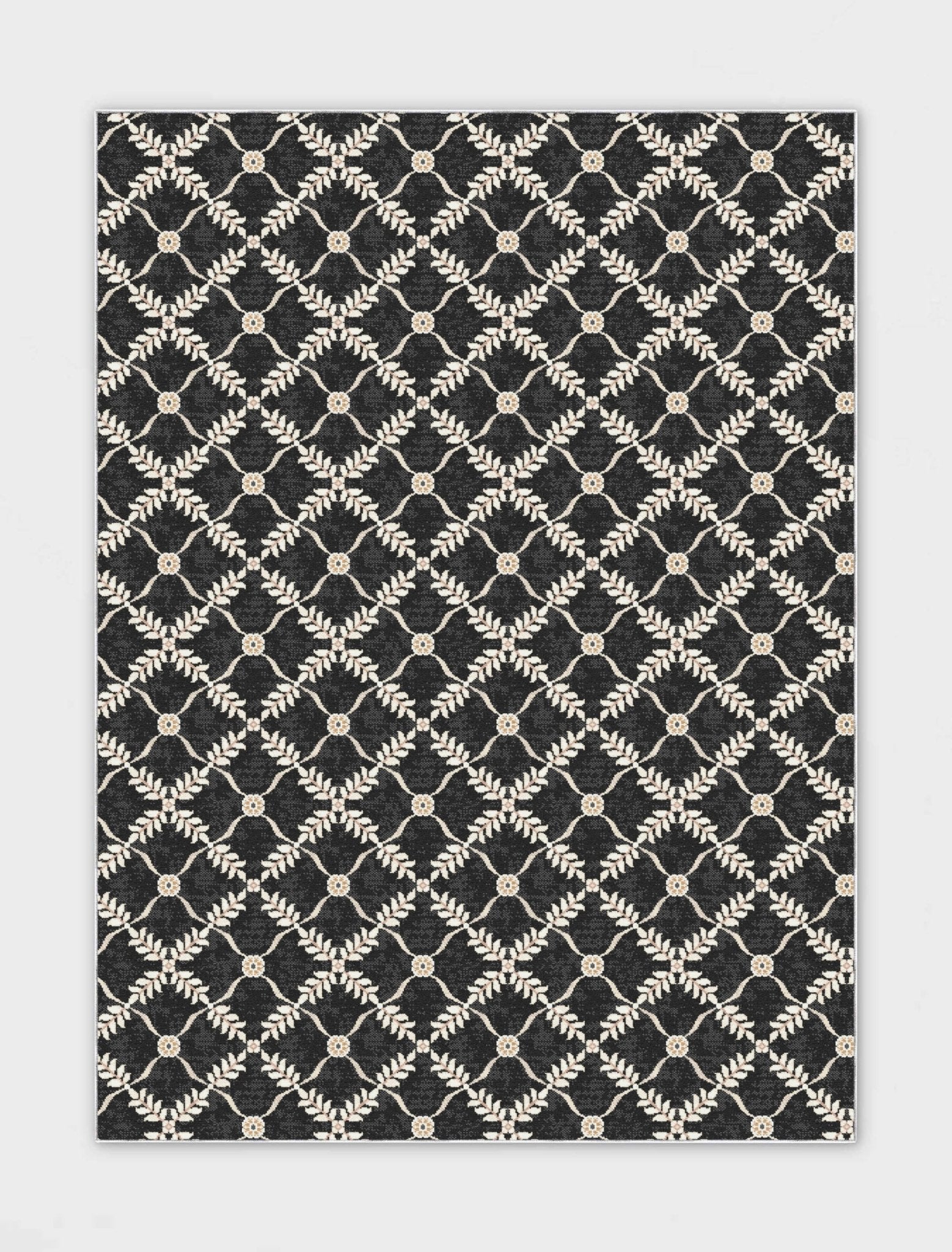 Well Woven - Aldwyn Black Custom Rug - overhead