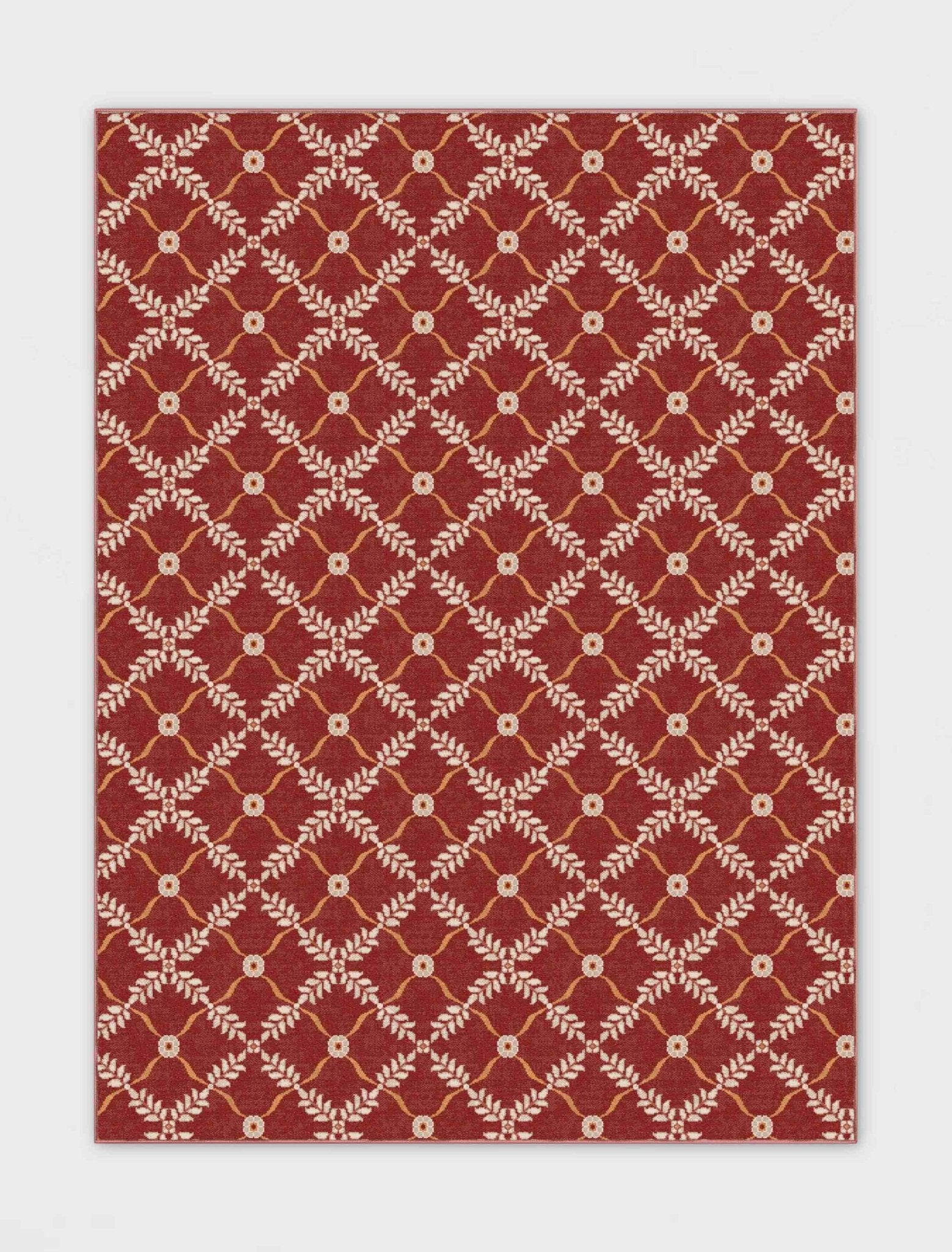 Well Woven - Aldwyn Red Custom Rug - Overhead
