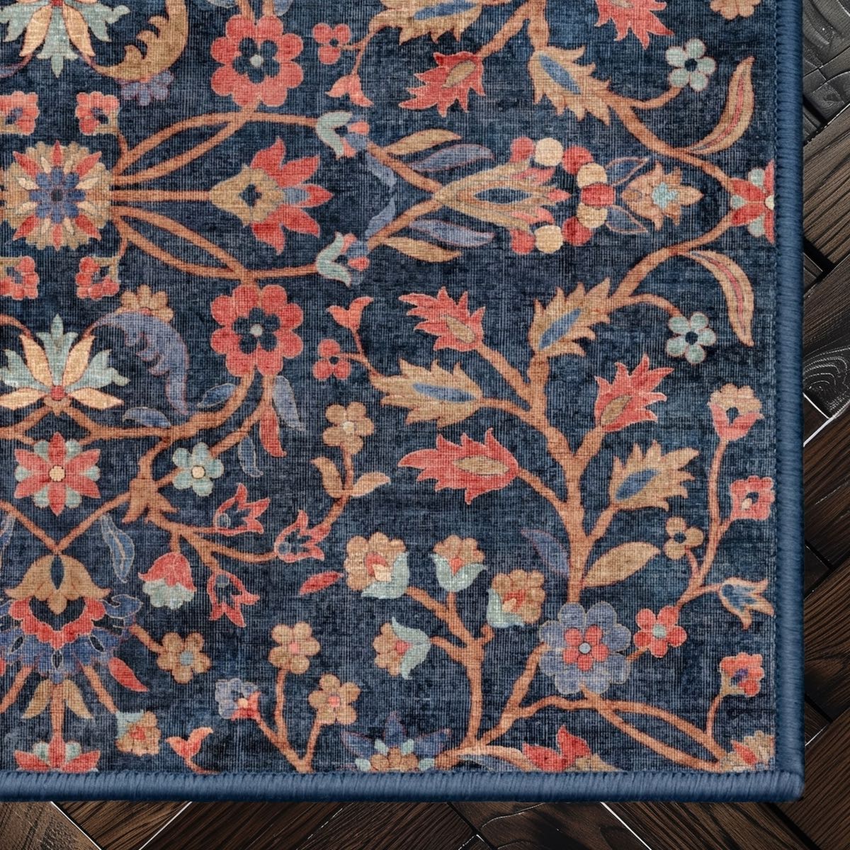 Multi - Jorunn Custom Rug - Botanical Flat-Pile, Personalized Sizes, Easy Maintenance Well Woven