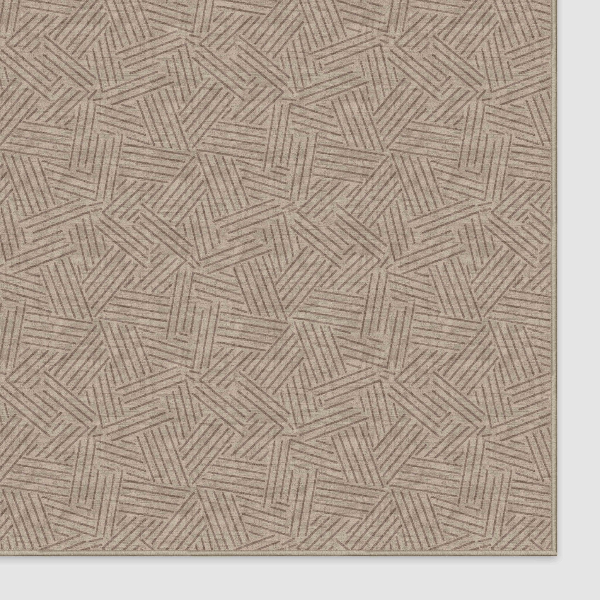 Sigrid Custom Rug - Well Woven - Dark beige rug corner on white
