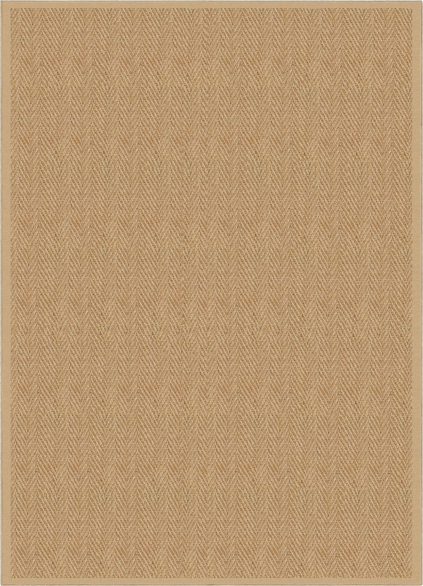 Well-Jute Boerboel Geometric Herringbone Beige Flatweave Rug Well Woven