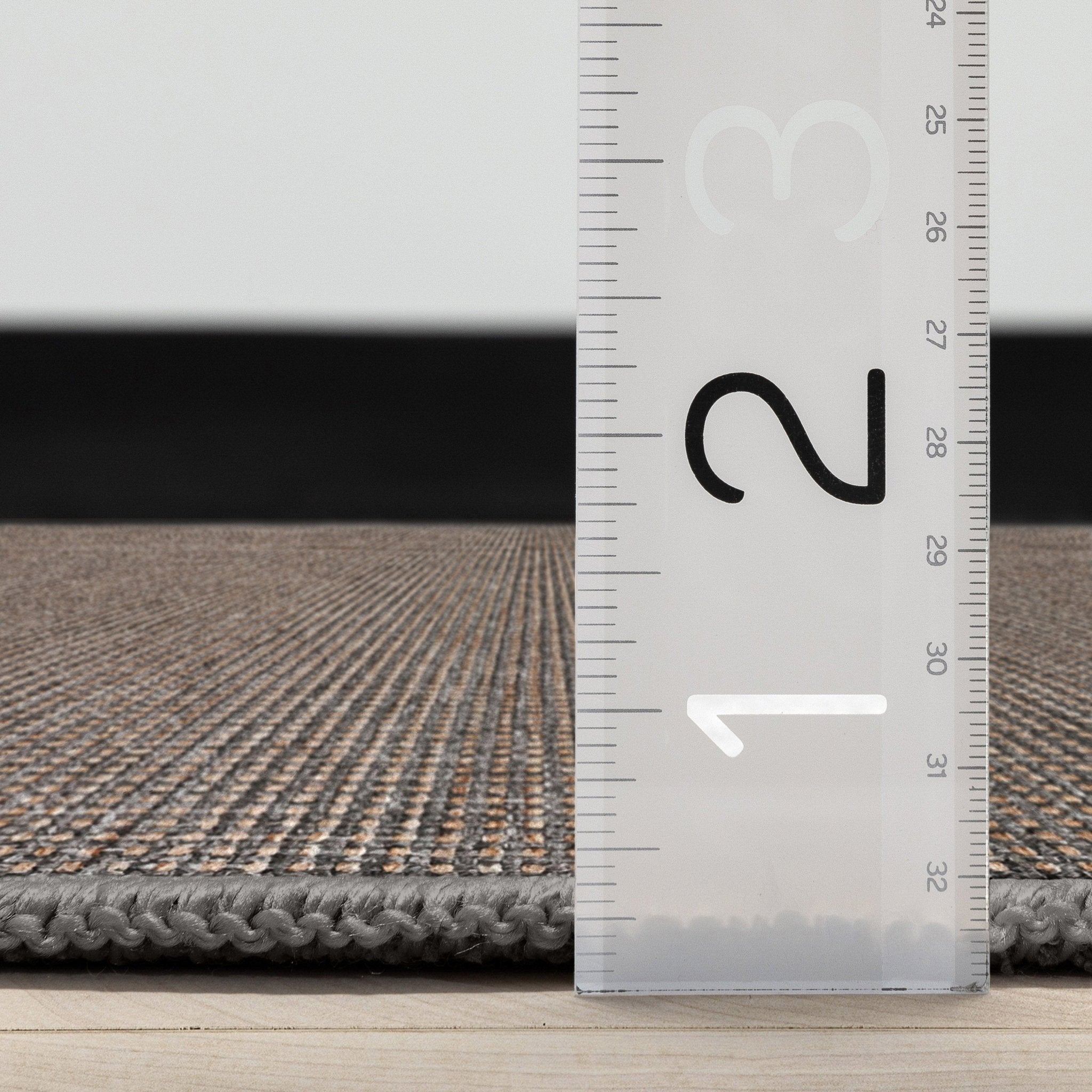 Well-Jute Airedale Farmohouse Solid & Striped Grey Flatweave 5' x 7' Rug Well Woven