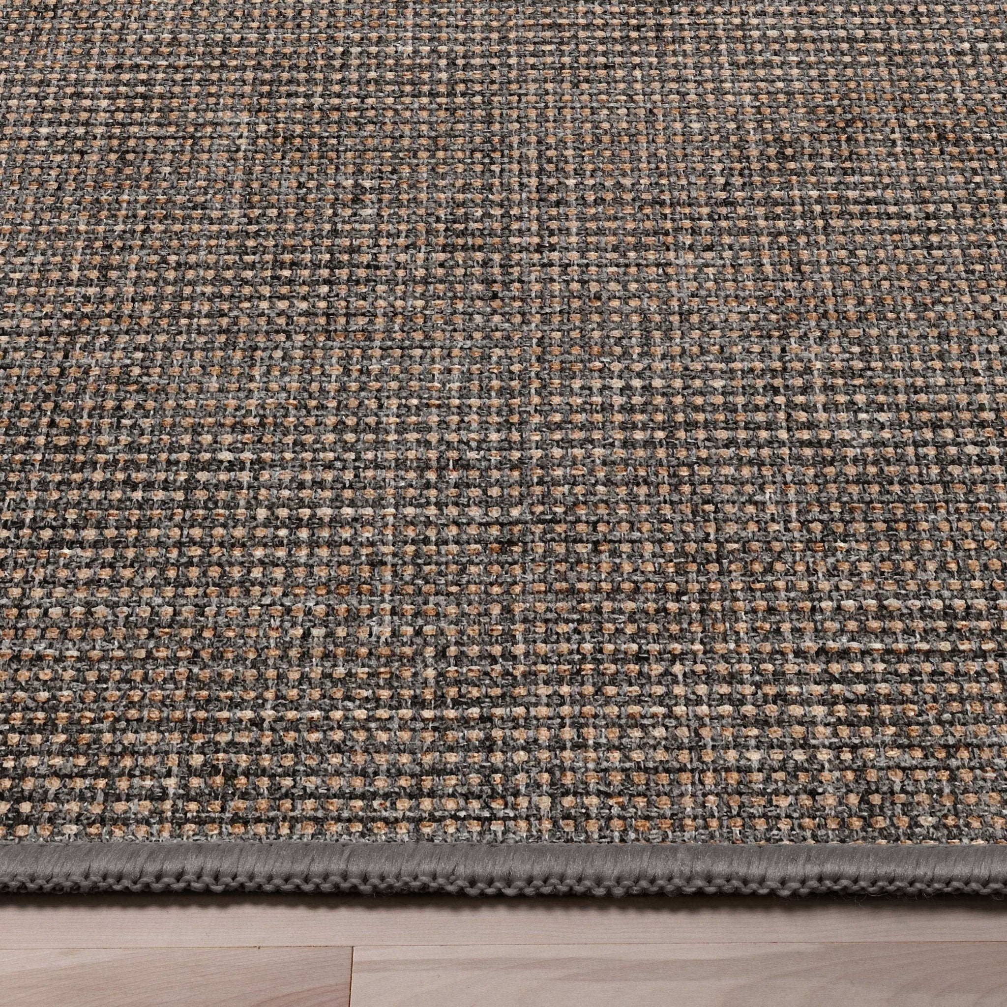 Well-Jute Airedale Farmohouse Solid & Striped Grey Flatweave 5' x 7' Rug Well Woven