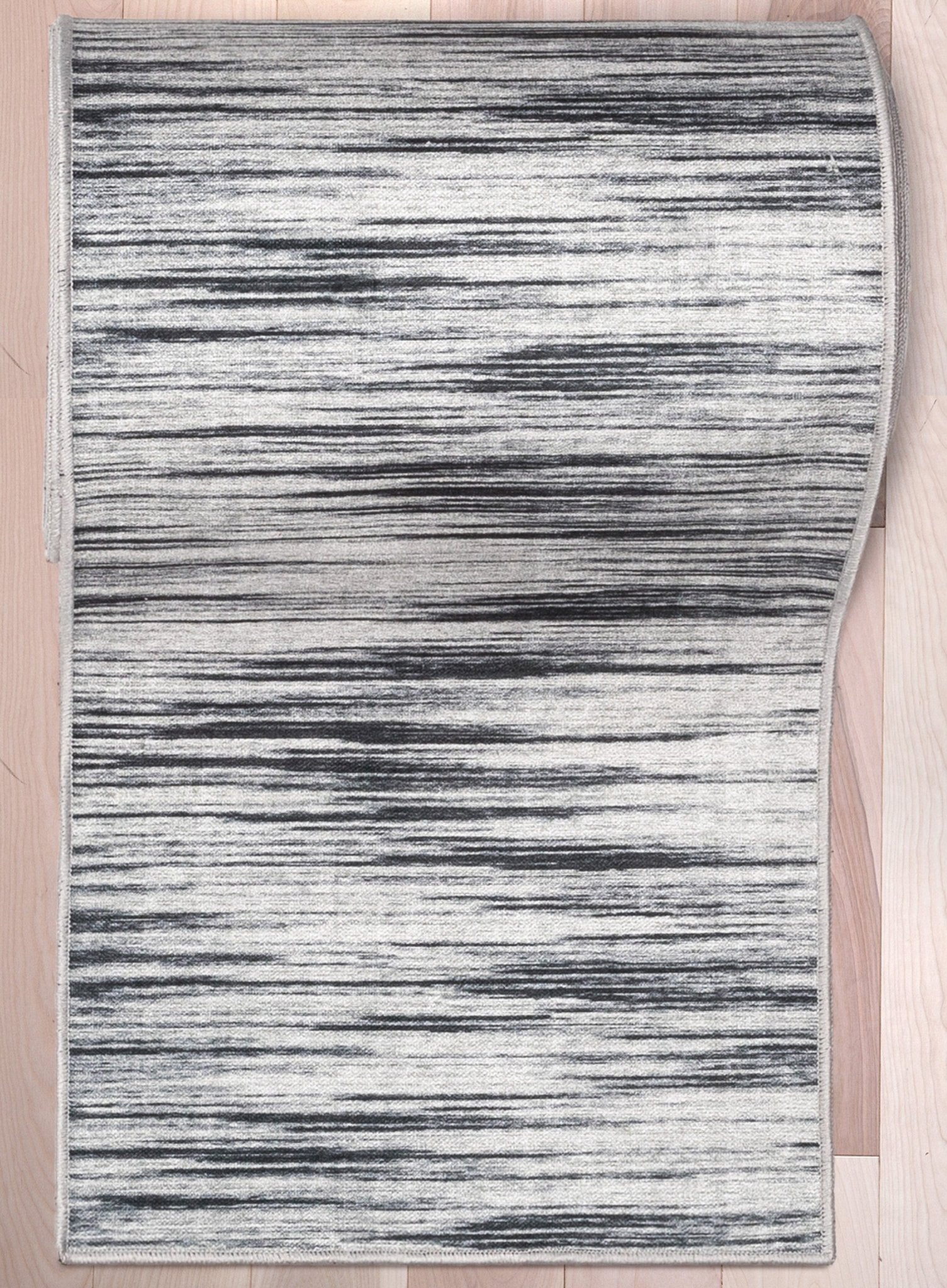 Custom Size Runner Modern Abstract Print Grey Choose Your Width x Choose Your Length Hallway Runner Rug Well Woven