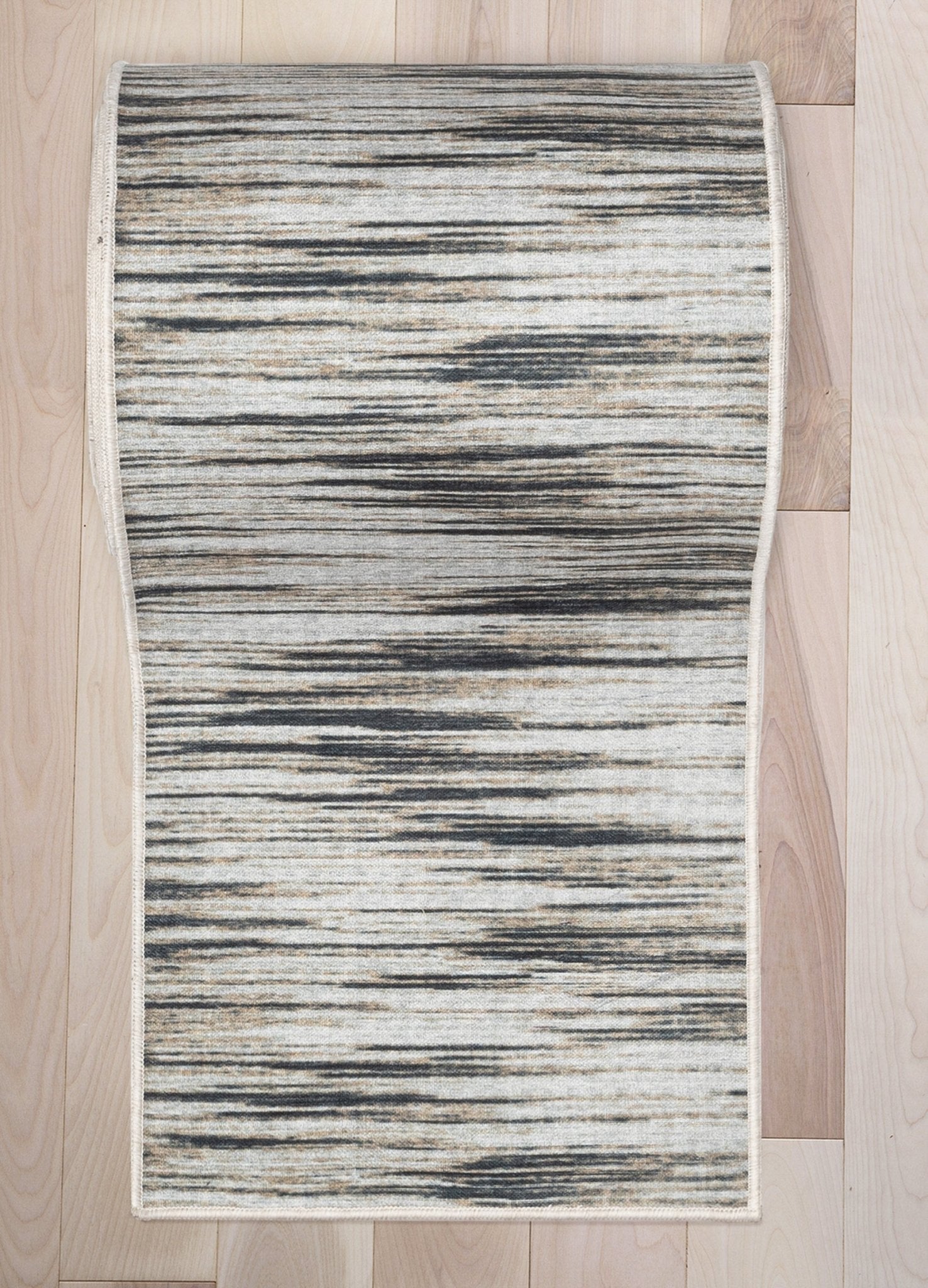 Custom Size Runner Modern Abstract Print Ivory Brown Choose Your Width x Choose Your Length Hallway Runner Rug Well Woven