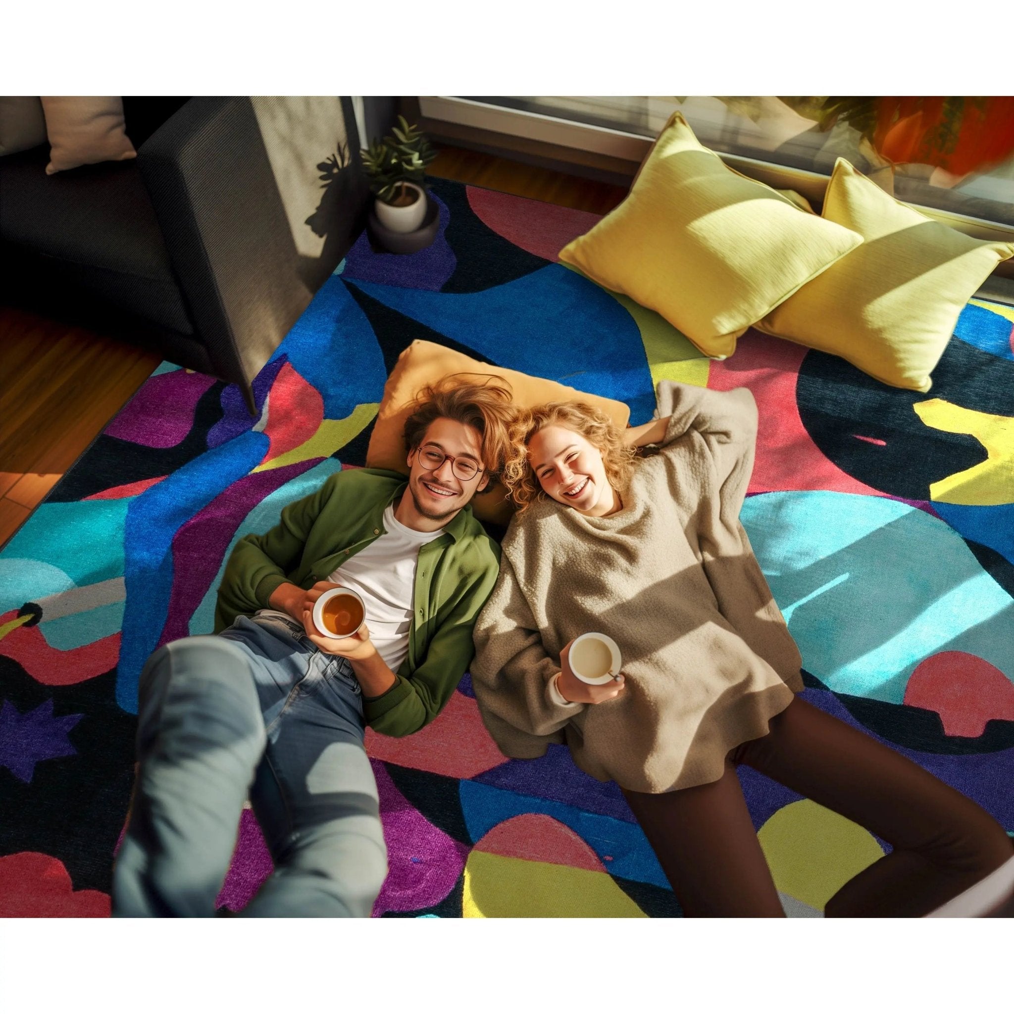 Well Woven x Misha Tyutyunik Sunday Jungle A Room With a View Multi-Color Rug Well Woven