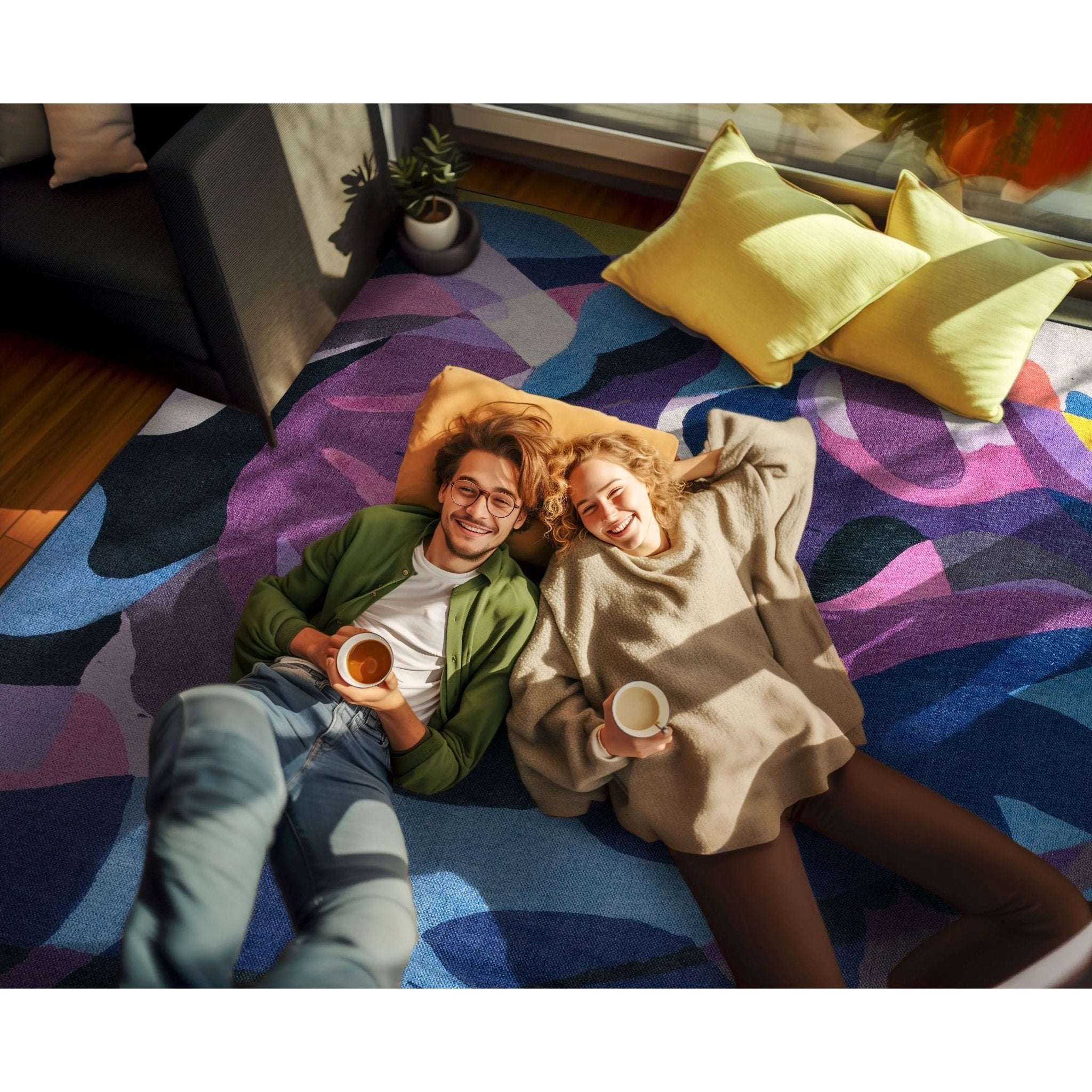 Well Woven x Misha Tyutyunik Nocturne Sunday Jungle Multi-Color Rug Well Woven