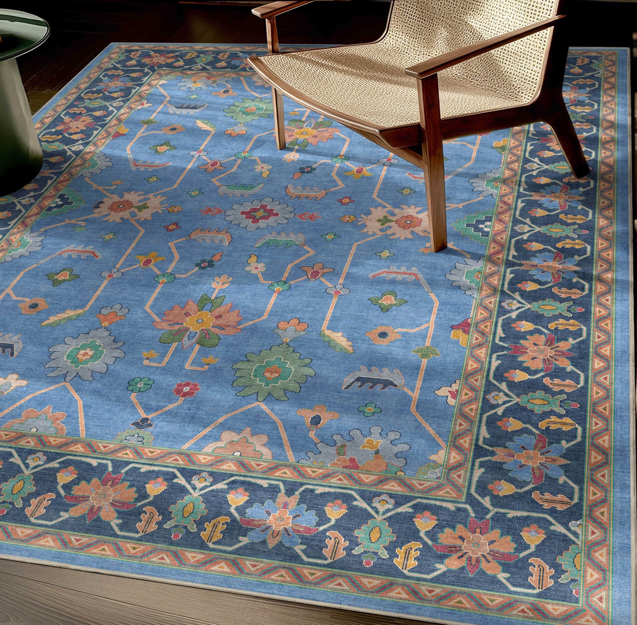 Well Woven Ushak Antalya Modern Vintage Boho Rug