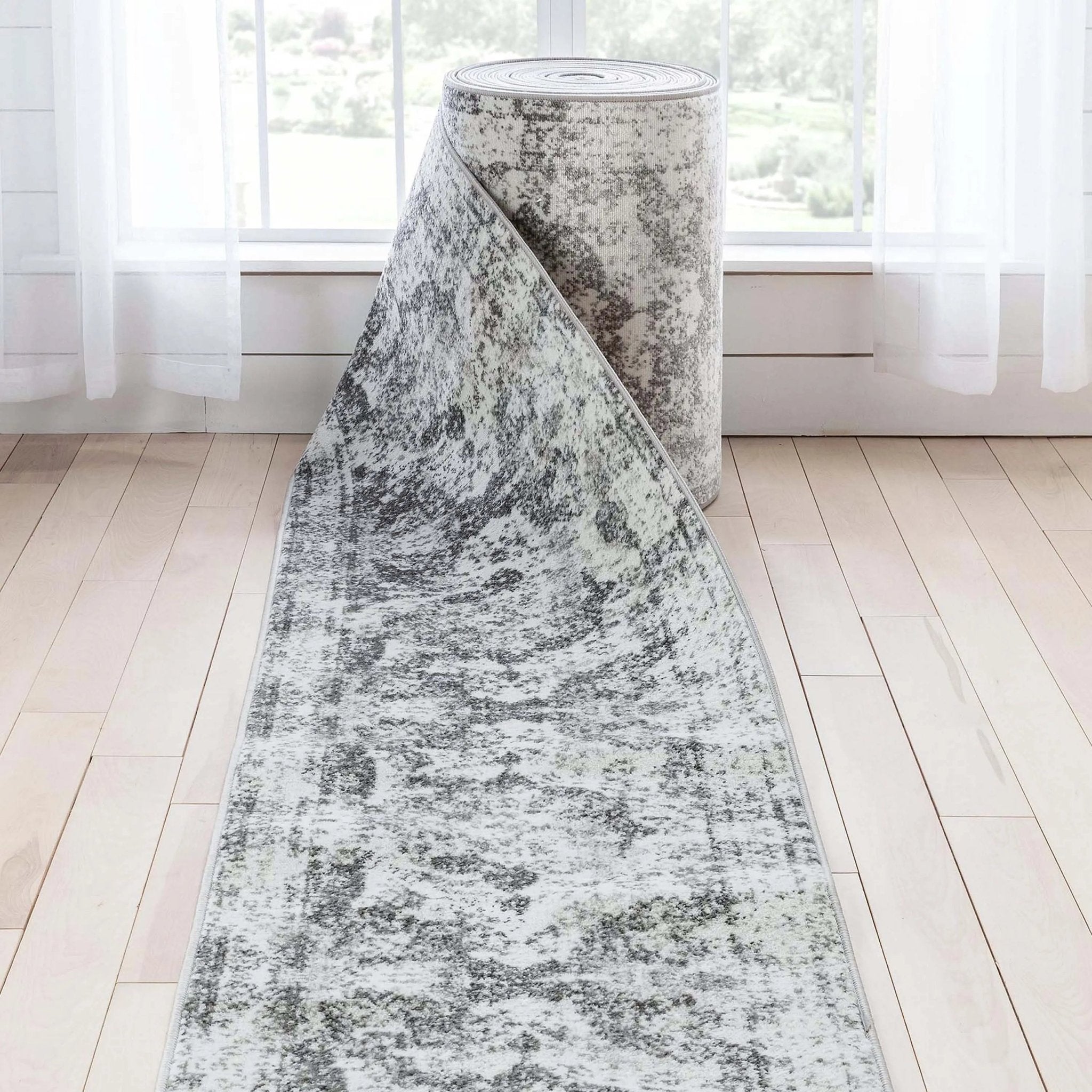 Patras Custom Size Runner Vintage Medallion Oriental Ivory Choose Your Width x Choose Your Length Hallway Runner Rug - Well Woven