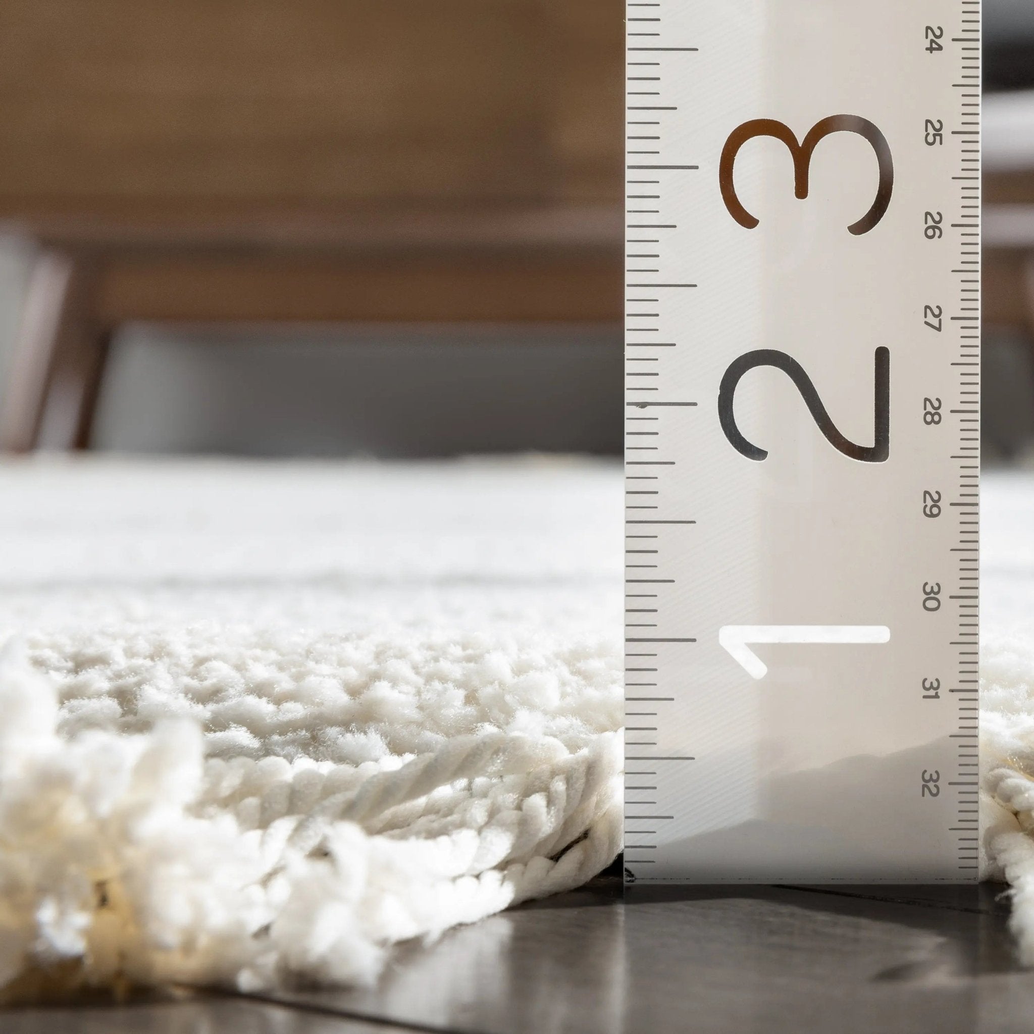 Firth Moroccan Trellis Textured Ivory Ultra Soft High-Low Shag Rug Well Woven