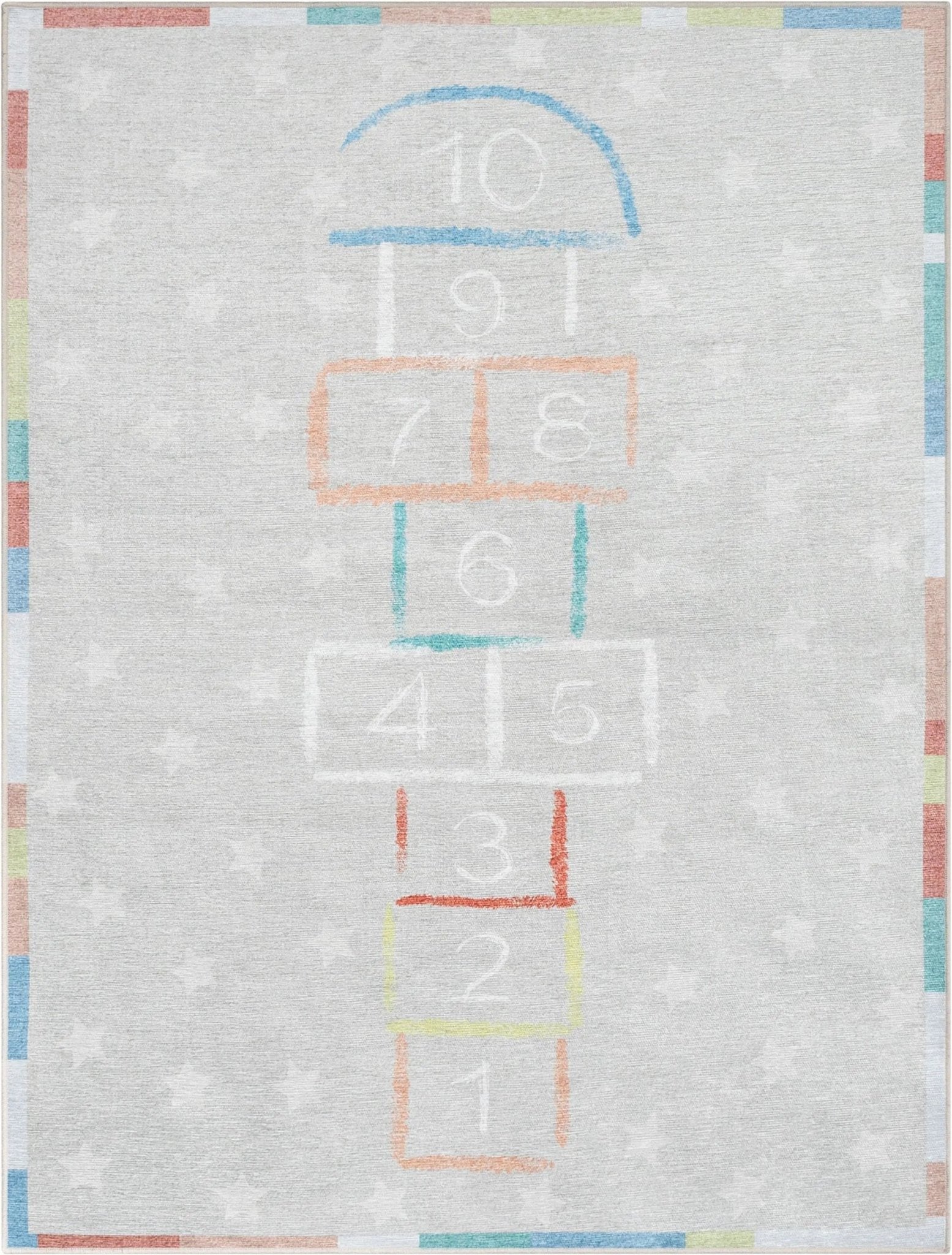 Hopscotch Modern Multi Kids Flat-Weave Rug Well Woven