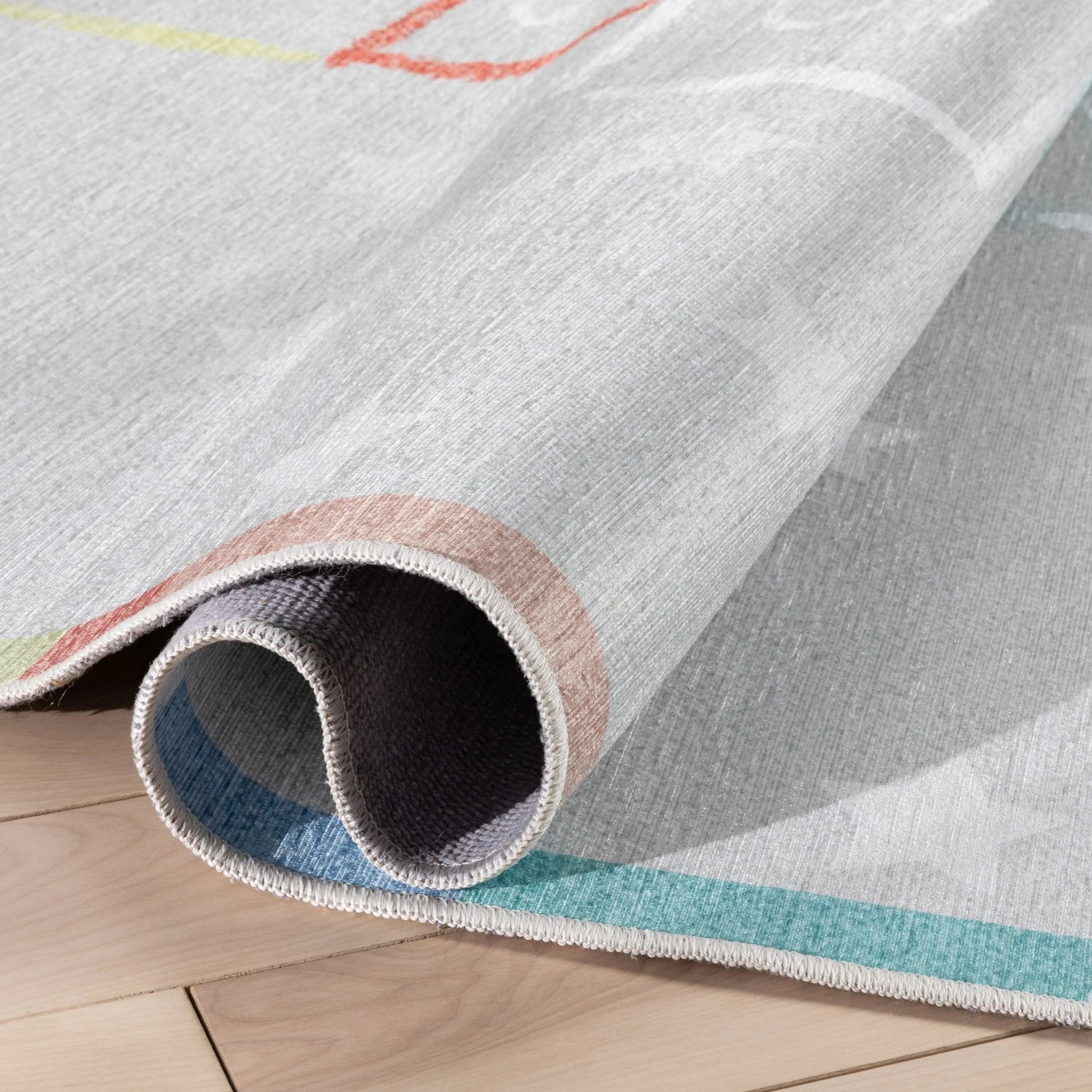 Hopscotch Modern Multi Kids Flat-Weave Rug Well Woven