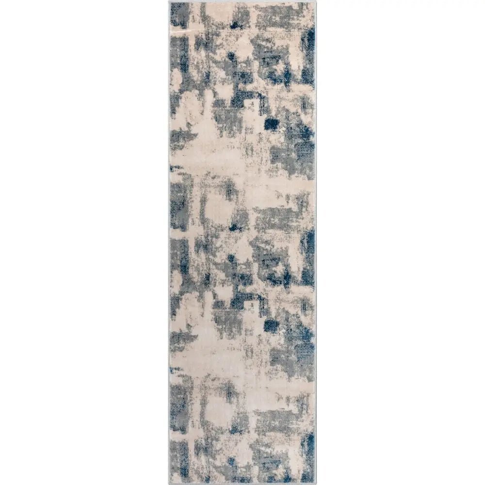 Kalia Modern Abstract Grey Blue Rug Well Woven