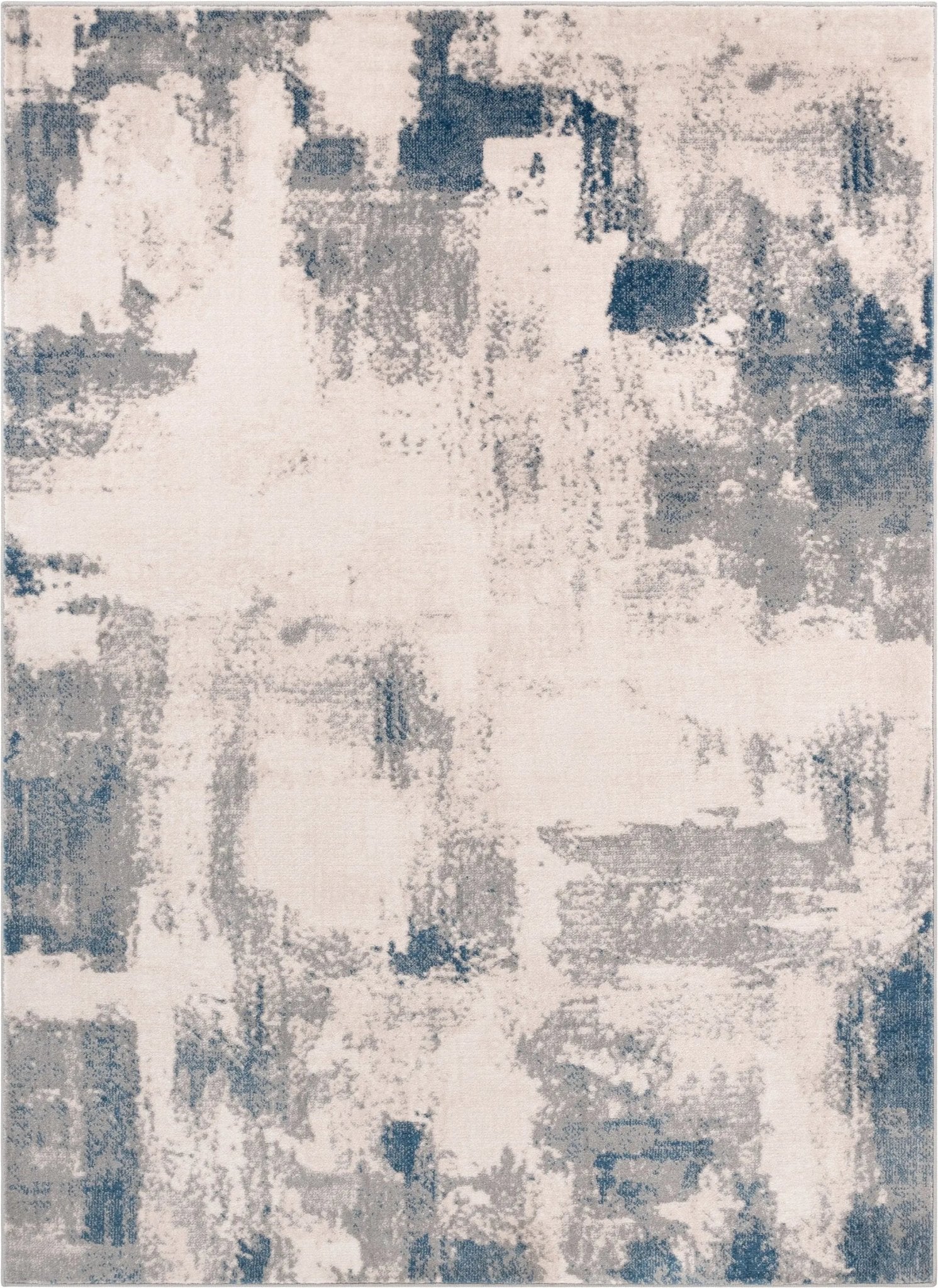 Kalia Modern Abstract Grey Blue Rug Well Woven