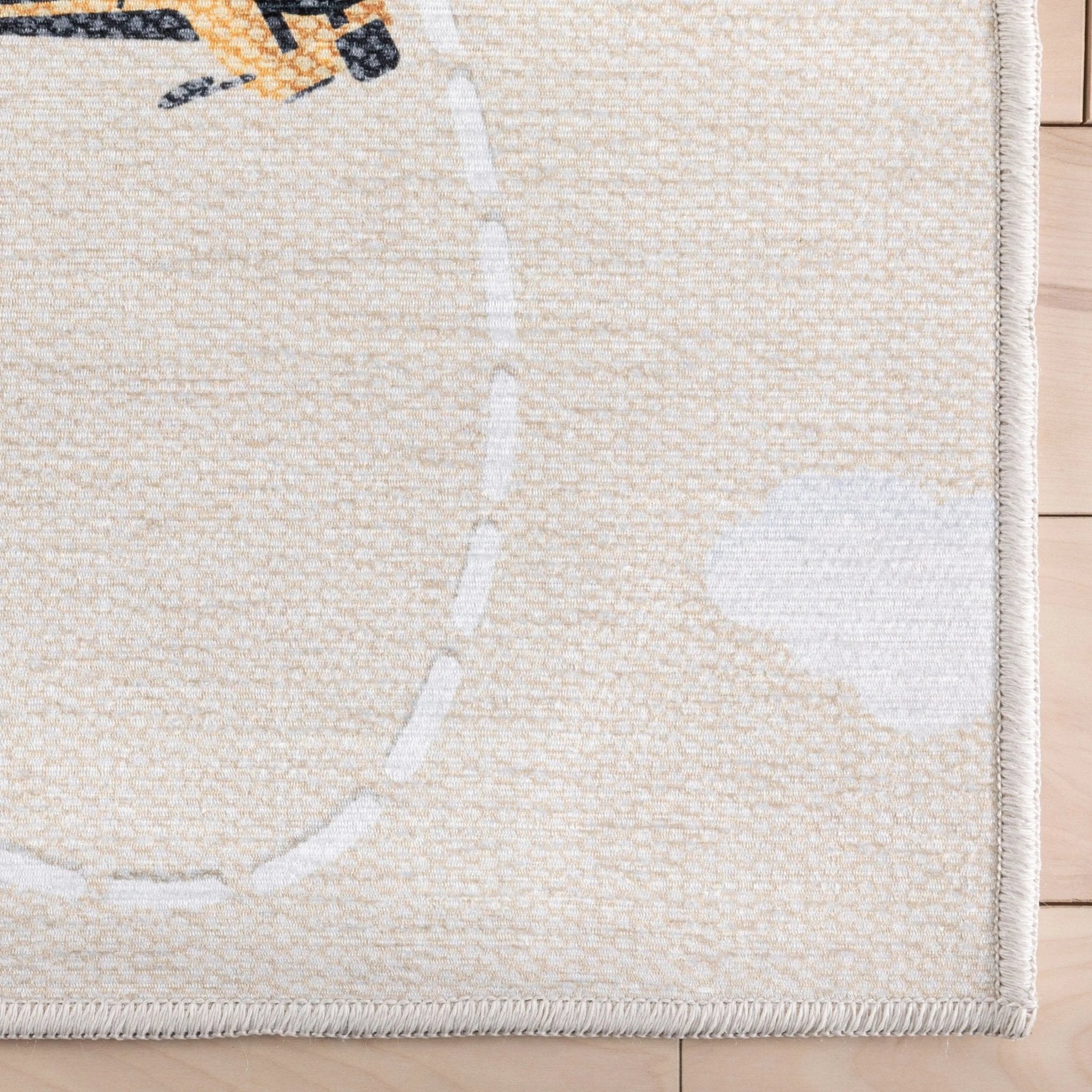 Traffic Modern Beige Kids Flat-Weave Rug Well Woven