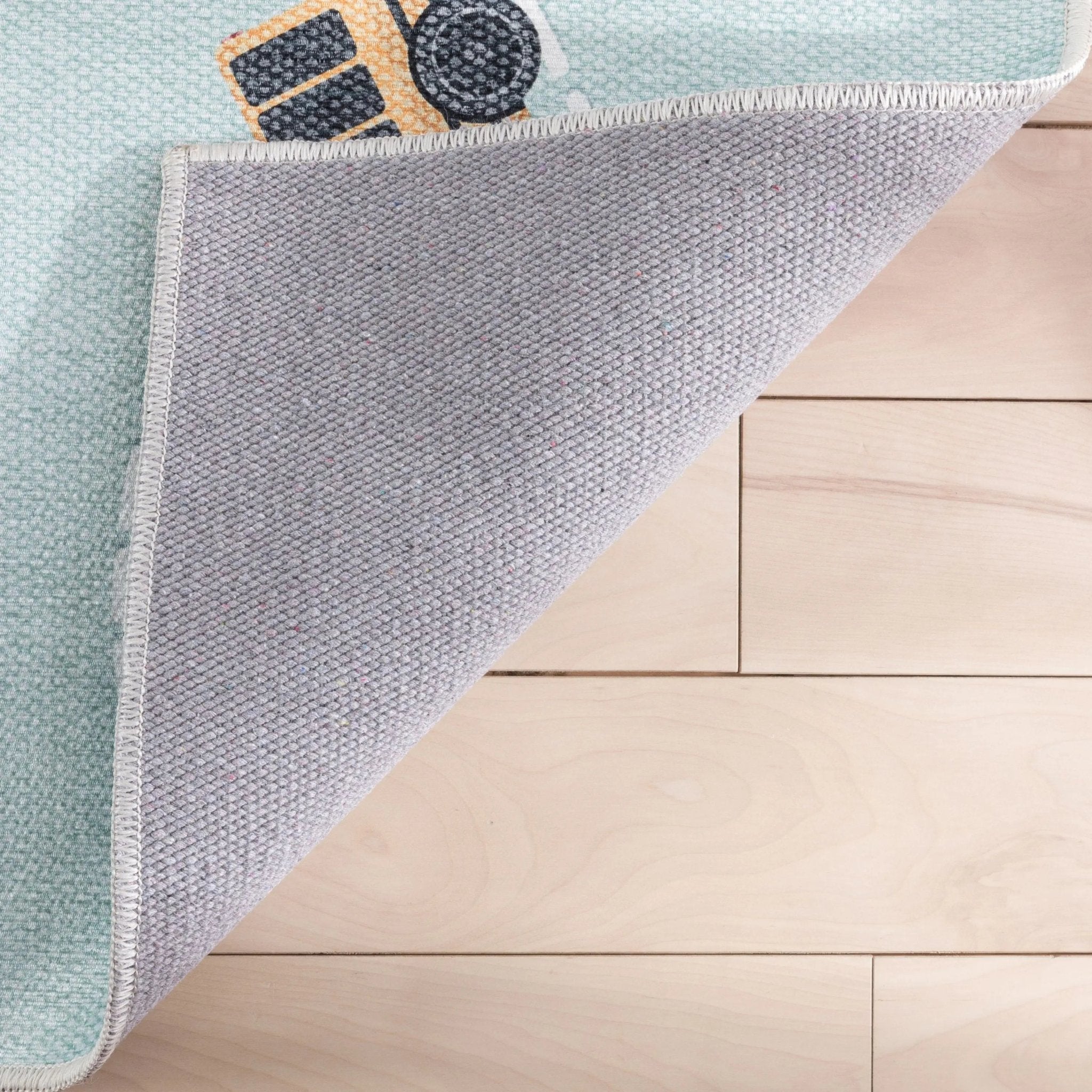 Traffic Modern Green Kids Flat-Weave Rug Well Woven