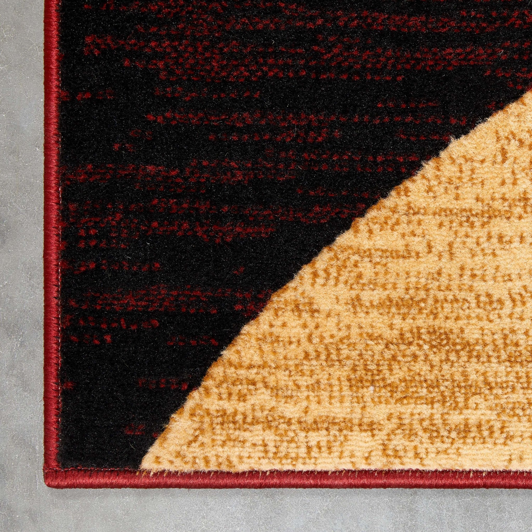 Bingo Red Modern Rug Well Woven