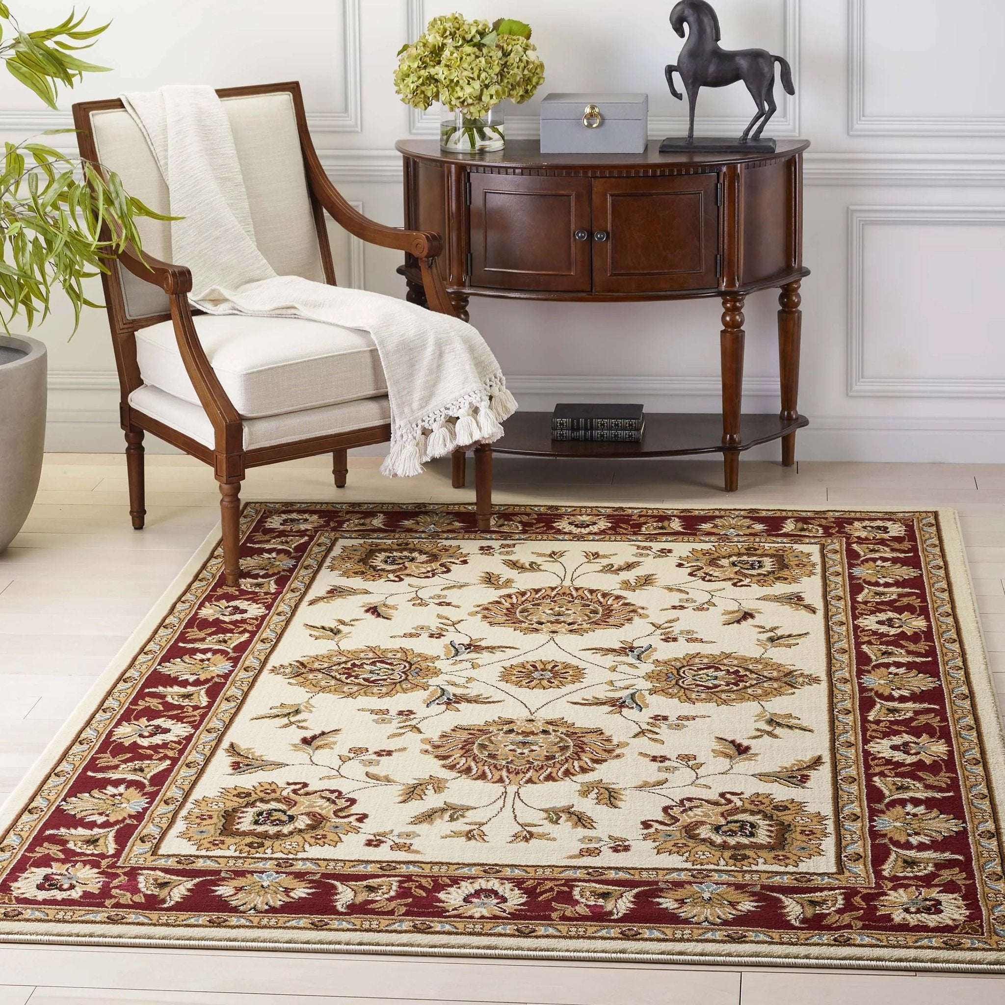 Abbasi Ivory Traditional Rug Well Woven