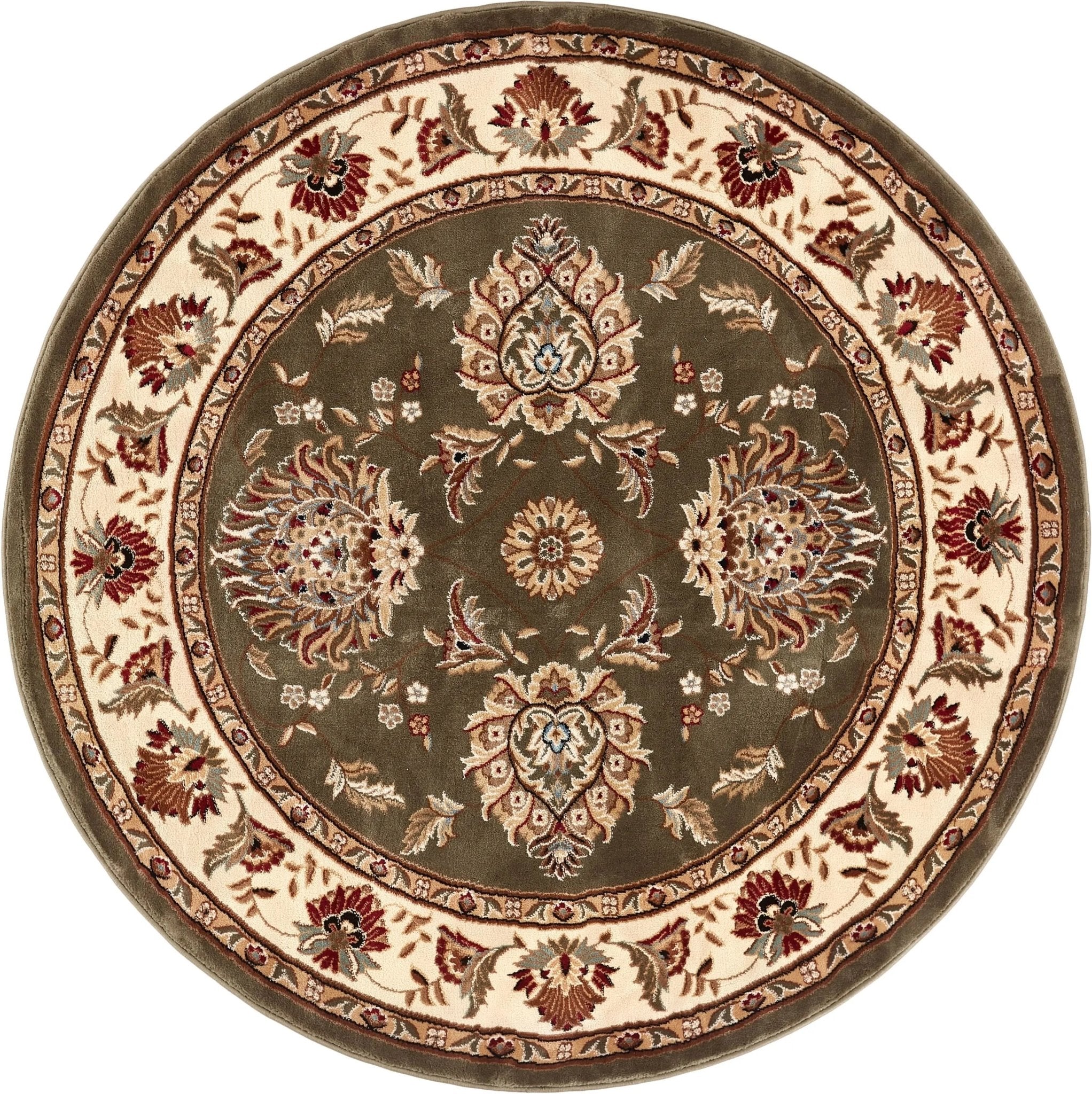Abbasi Green Traditional Rug Well Woven