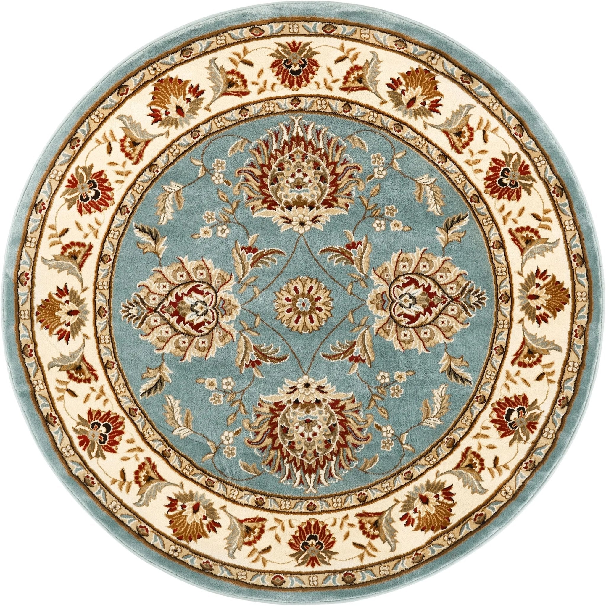 Abbasi Light Blue Traditional Rug Well Woven