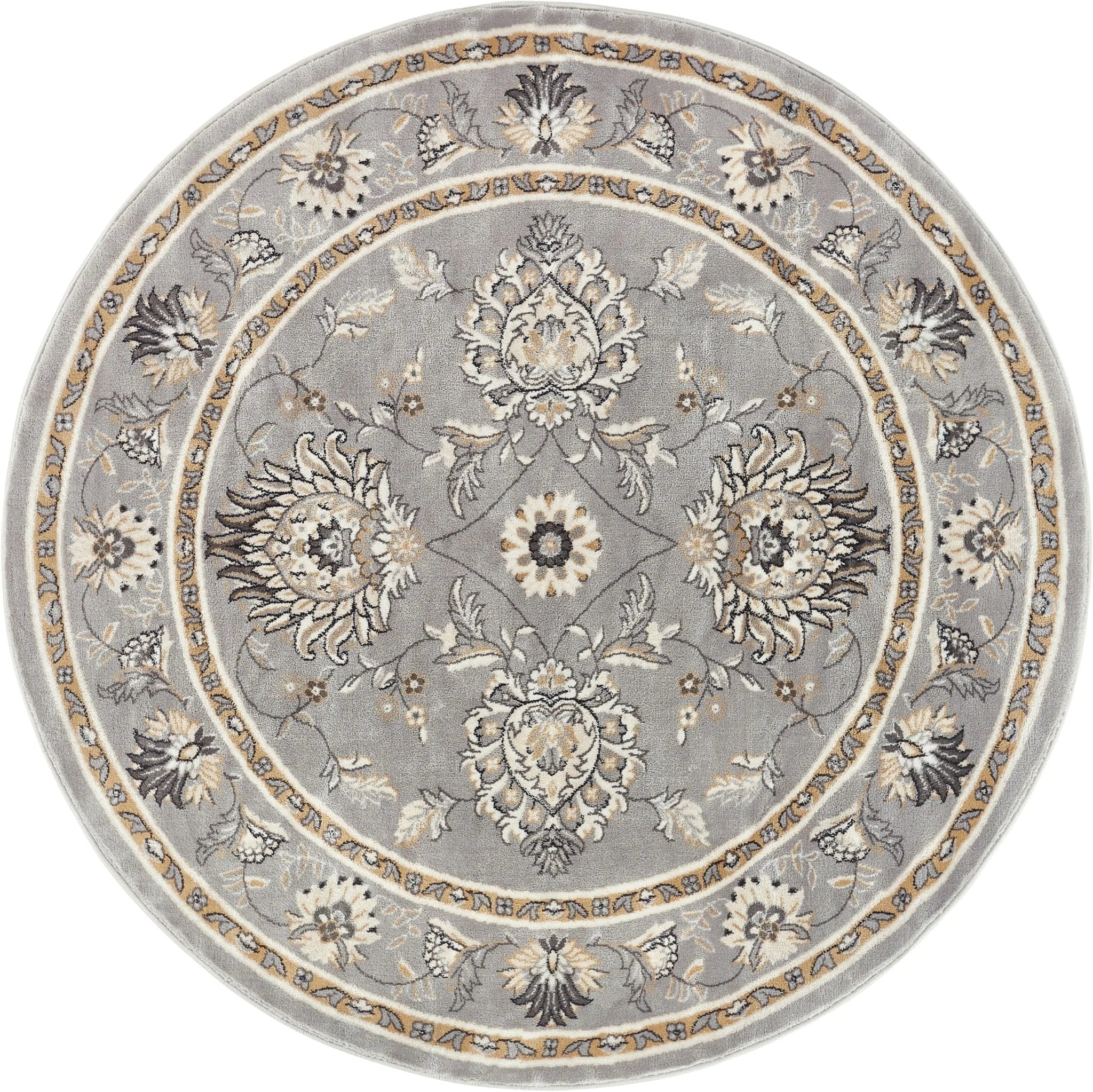 Abbasi Grey Traditional Rug Well Woven