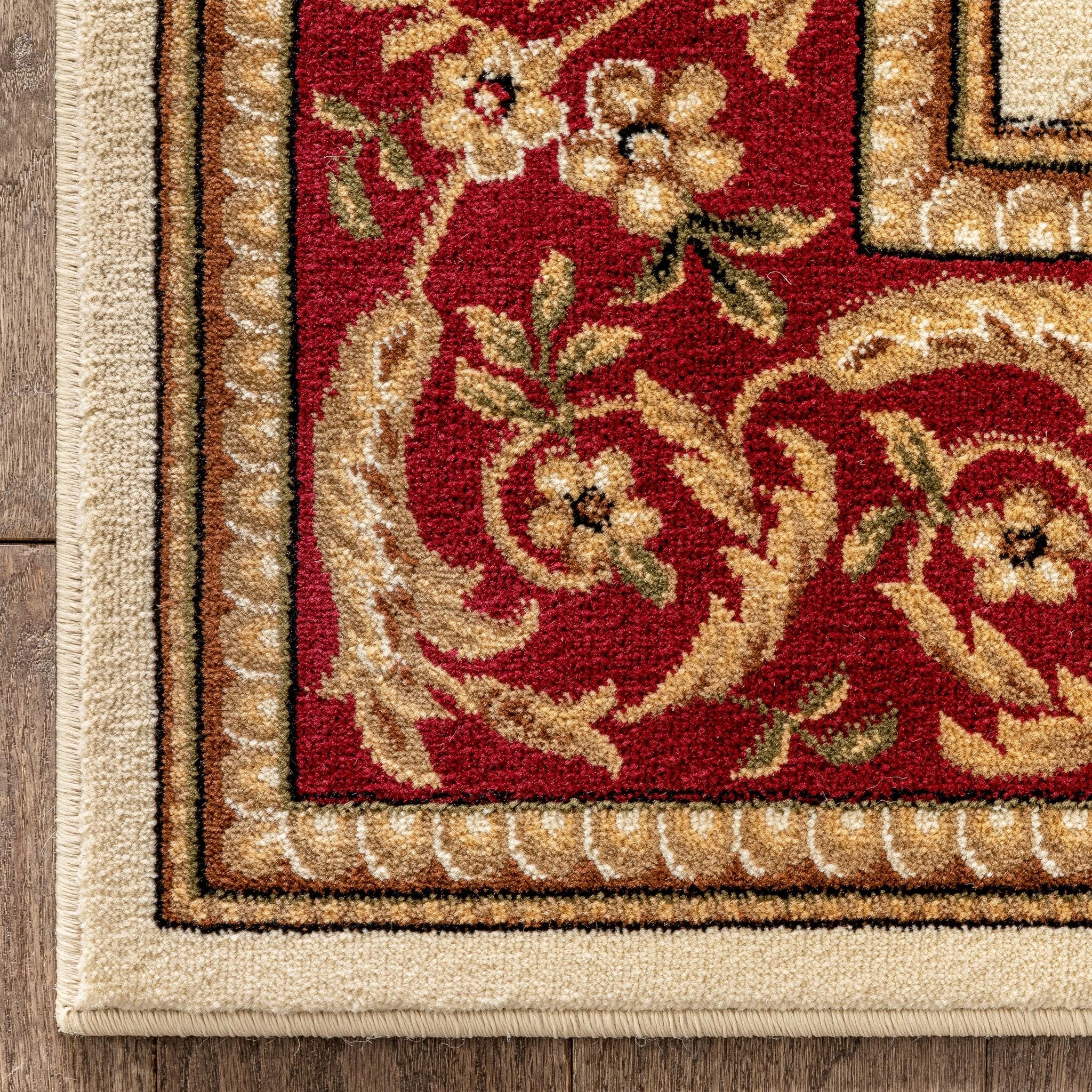 Fleur De Lis Ivory Formal Rug Well Woven
