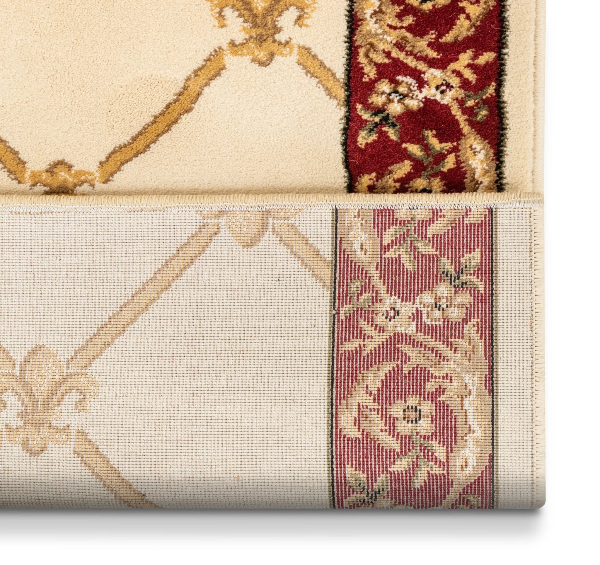 Fleur De Lis Custom Size Runner Formal Ivory Choose Your Width x Choose Your Length Hallway Runner Rug Well Woven