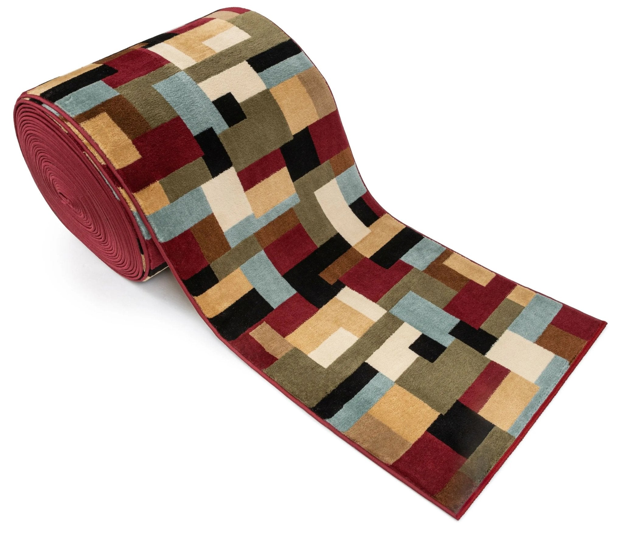 River Custom Size Runner Modern Red 27 Inch Wide x Choose Your Length Hallway Runner Rug Well Woven