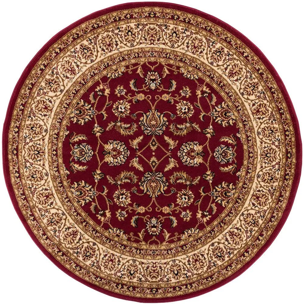 Sarouk Red Traditional Rug Well Woven