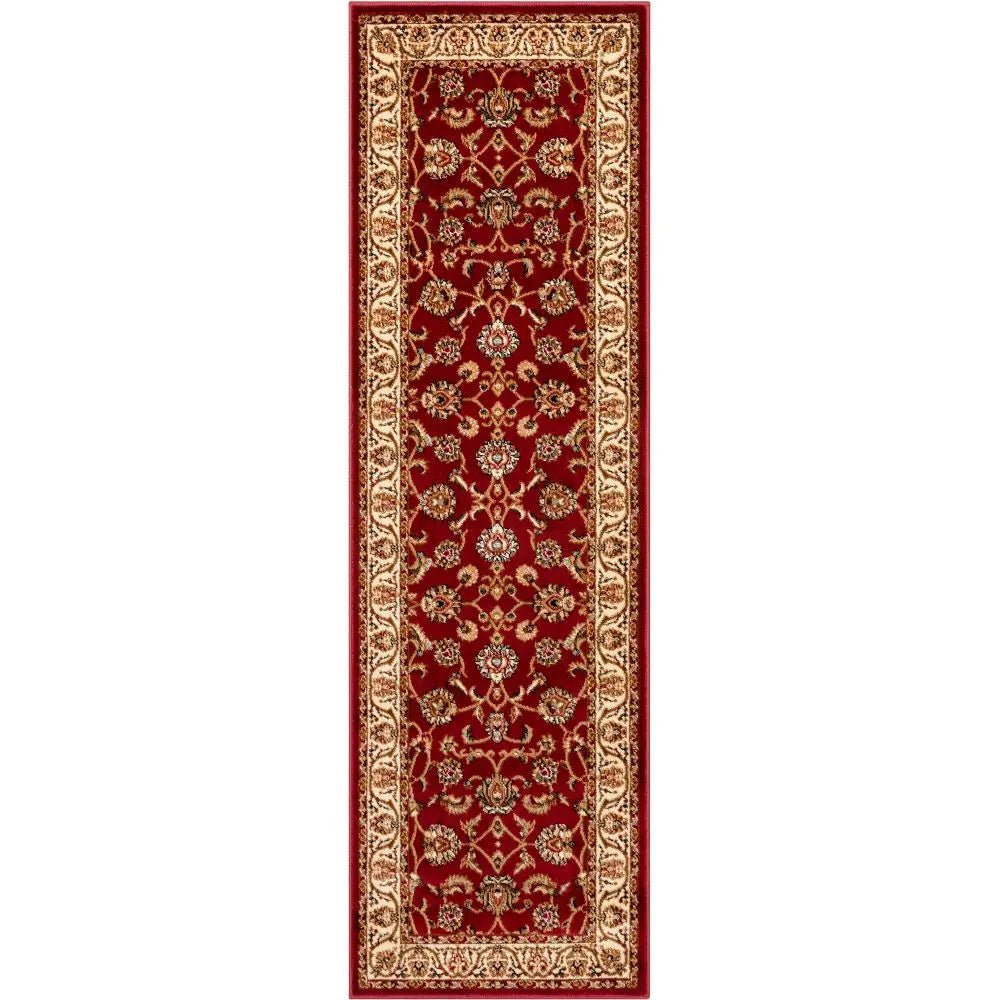 Sarouk Red Traditional Rug Well Woven