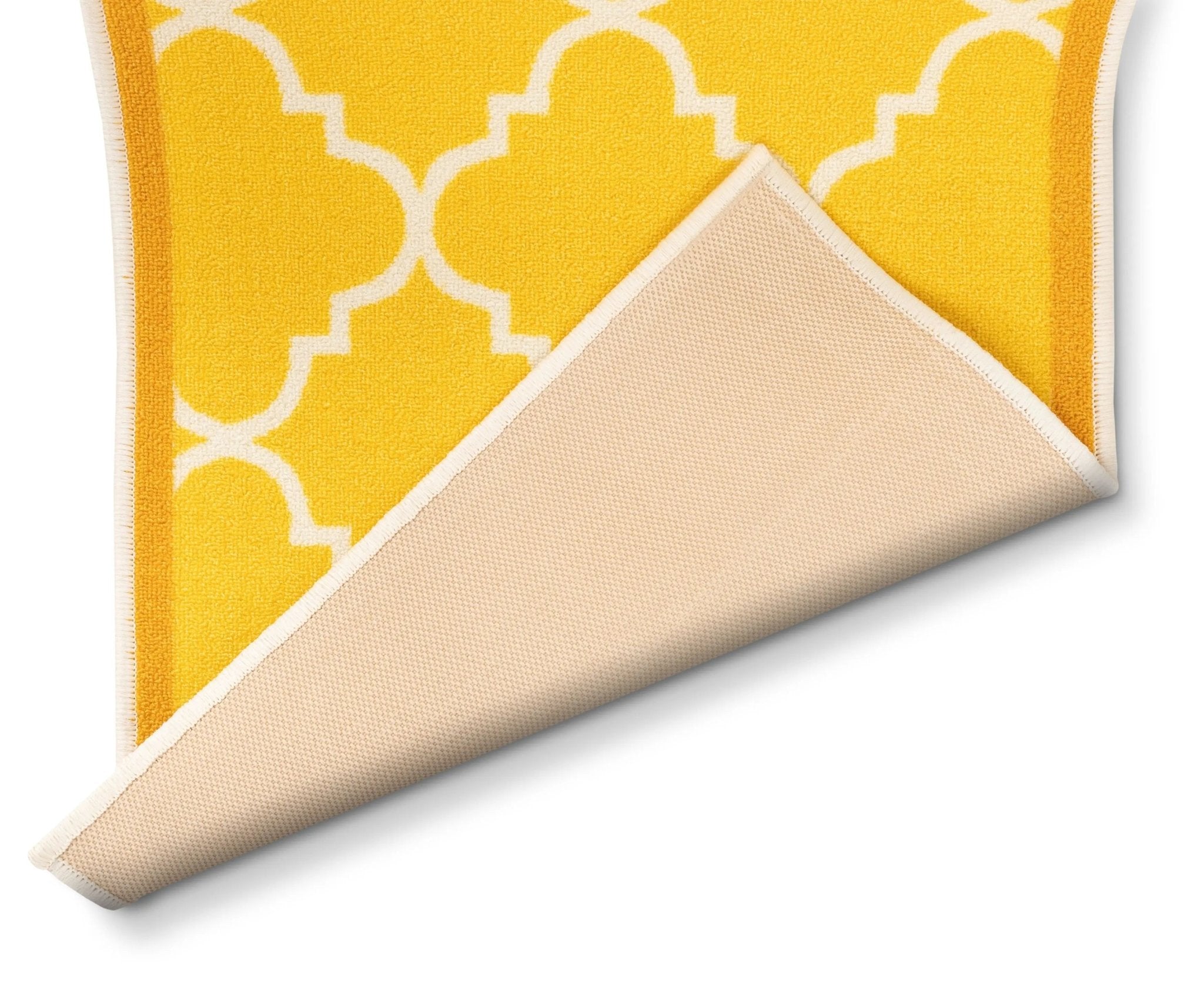 Brooklyn Trellis Custom Size Runner Modern Gold Select Your Width x Choose Your Length Machine Washable Hallway Runner Rug Well Woven