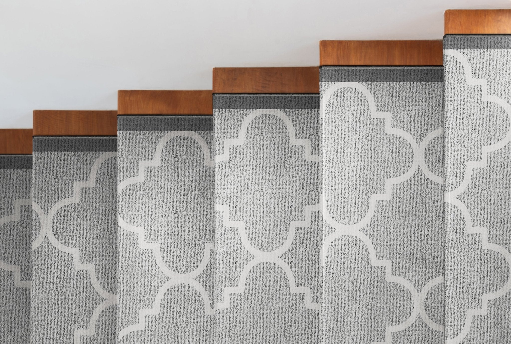 Brooklyn Trellis Grey Custom Size Runner Grey Cotton Backing Choose Your Length Hallway Low Pile Runner Rug Well Woven