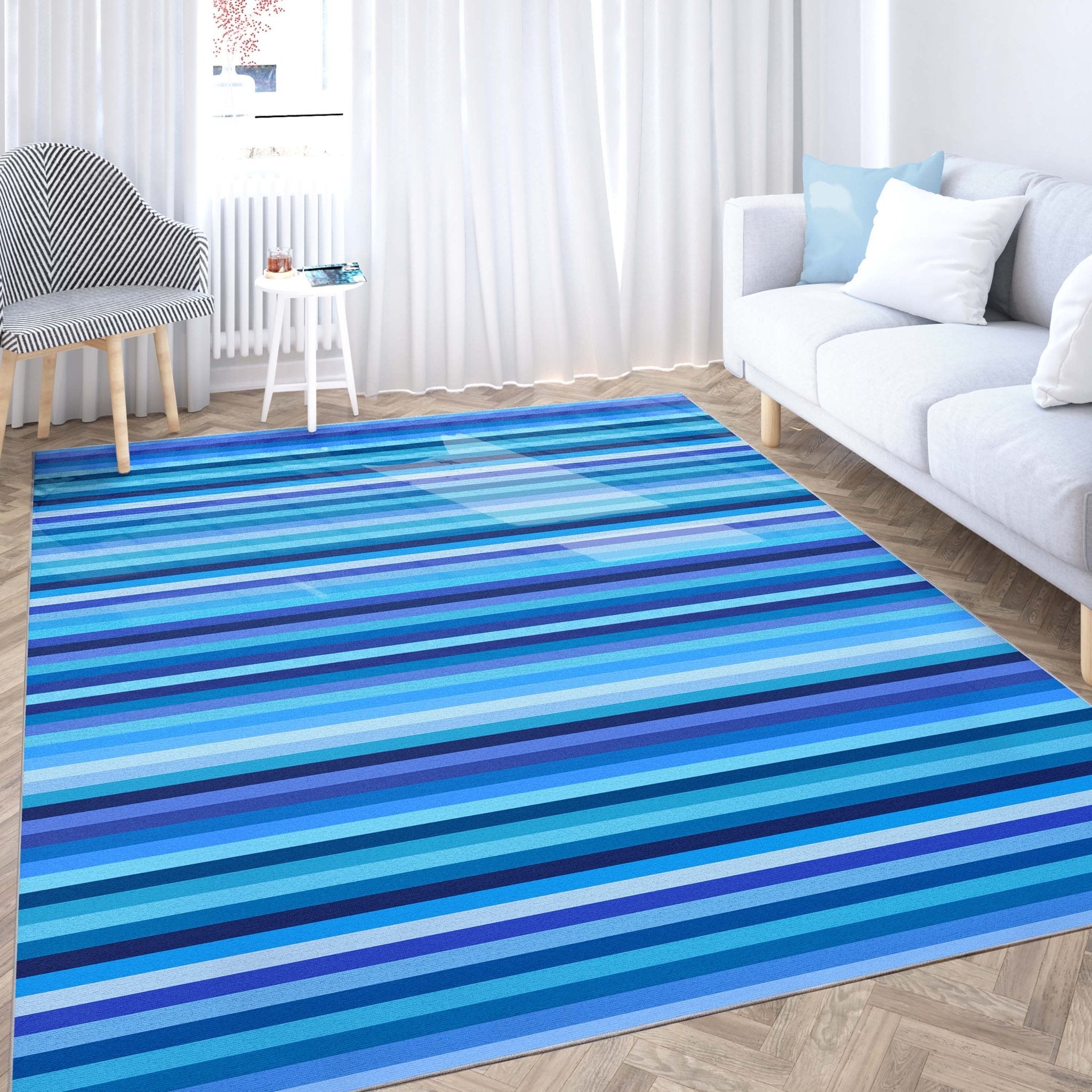 Crayola Stripe Blue Area Rug By Well Woven Well Woven