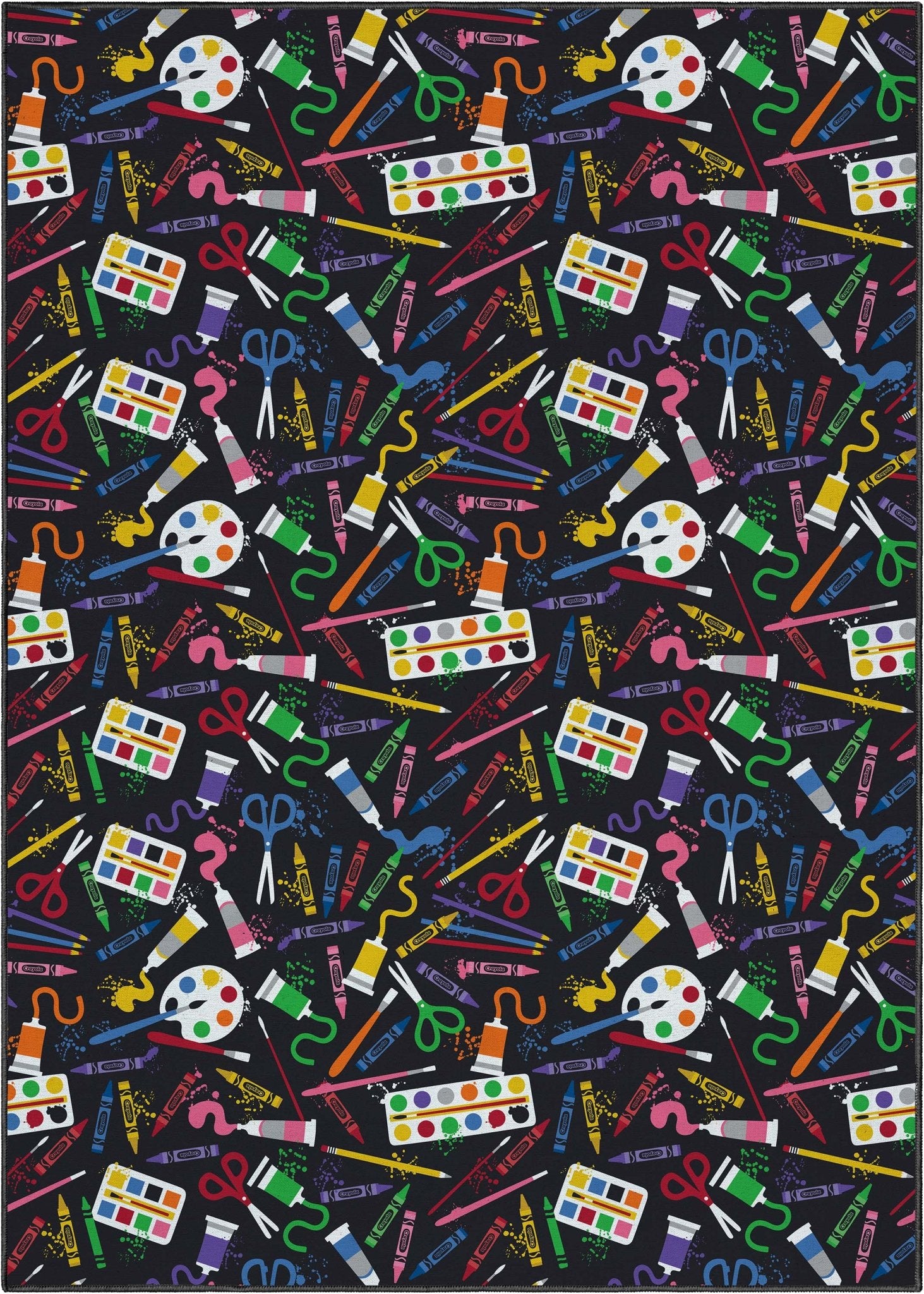 Crayola Art Supplies Black Area Rug By Well Woven Well Woven